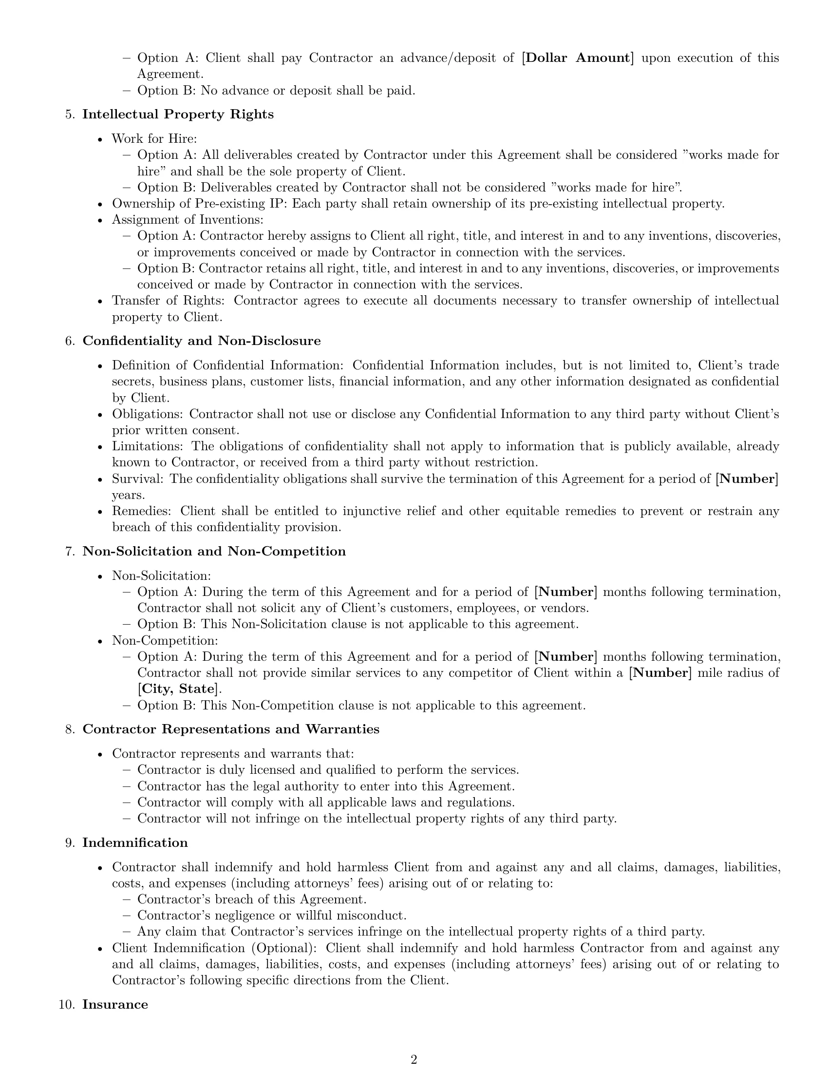 Preview page 2 of Free Wyoming independent contractor agreement template