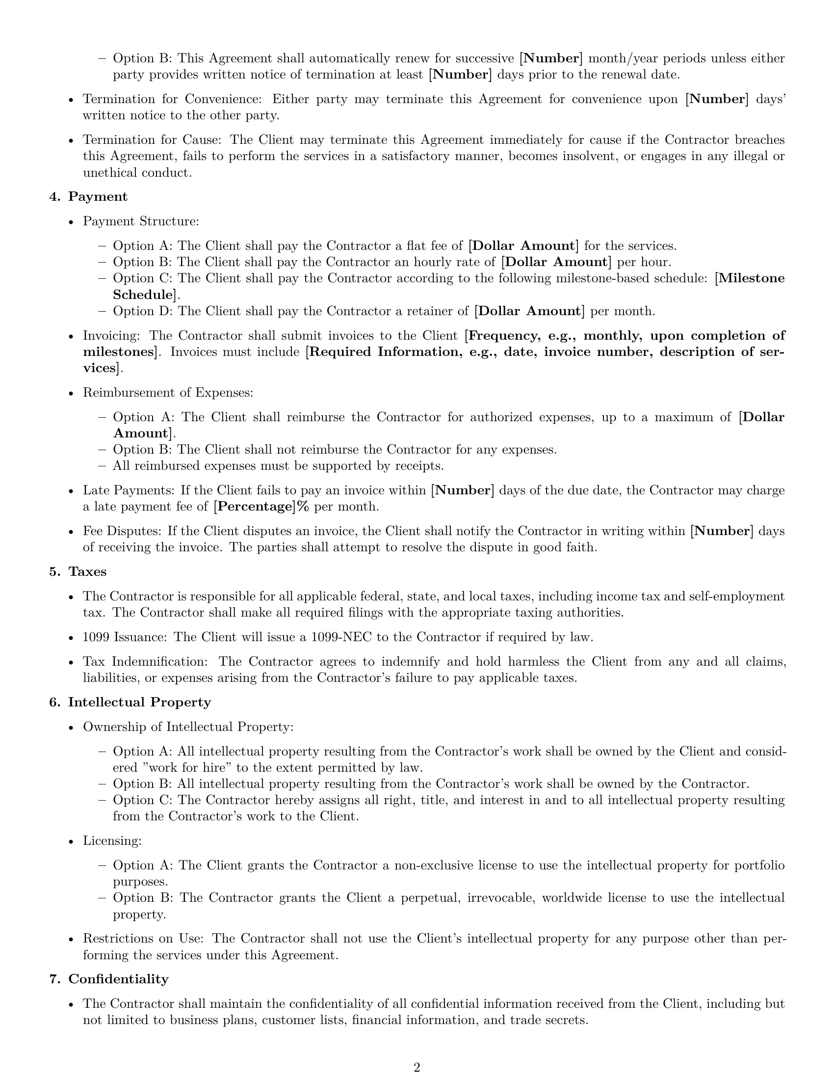 Preview page 2 of Free Florida independent contractor agreement template