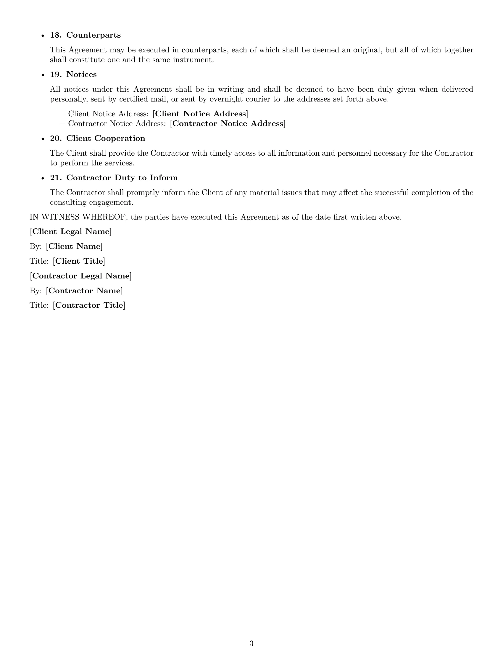 Preview page 3 of Free Louisiana consulting independent contractor agreement template