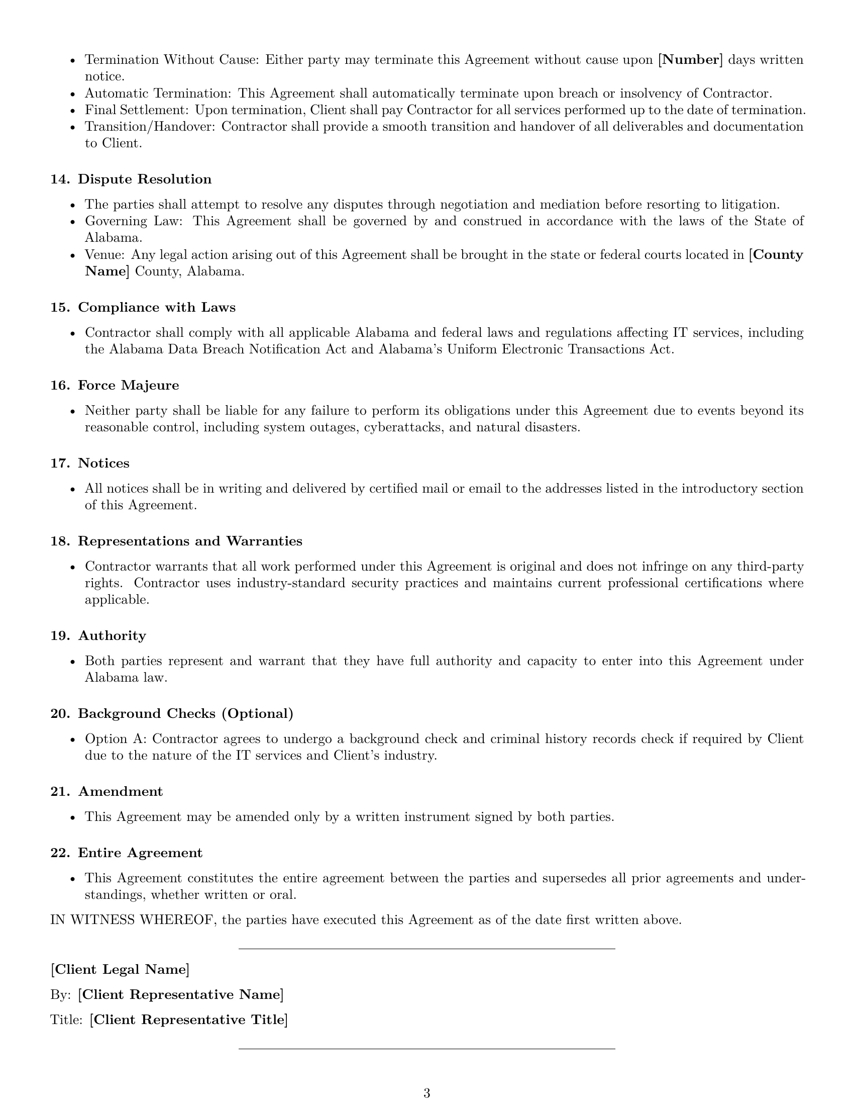 Preview page 3 of Free Alabama IT independent contractor agreement template