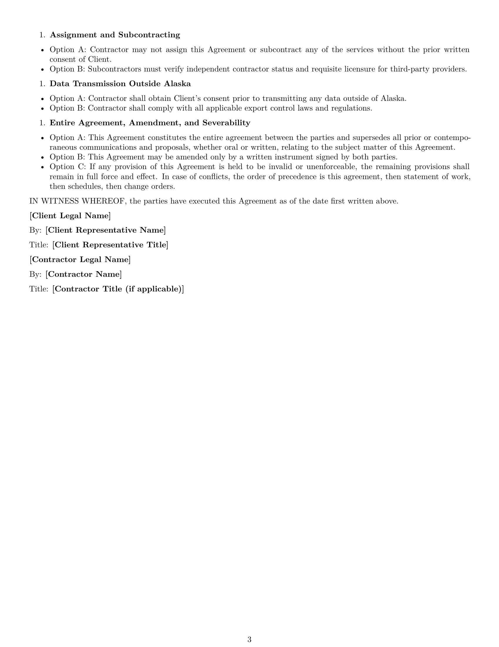 Preview page 3 of Free Alaska IT independent contractor agreement template