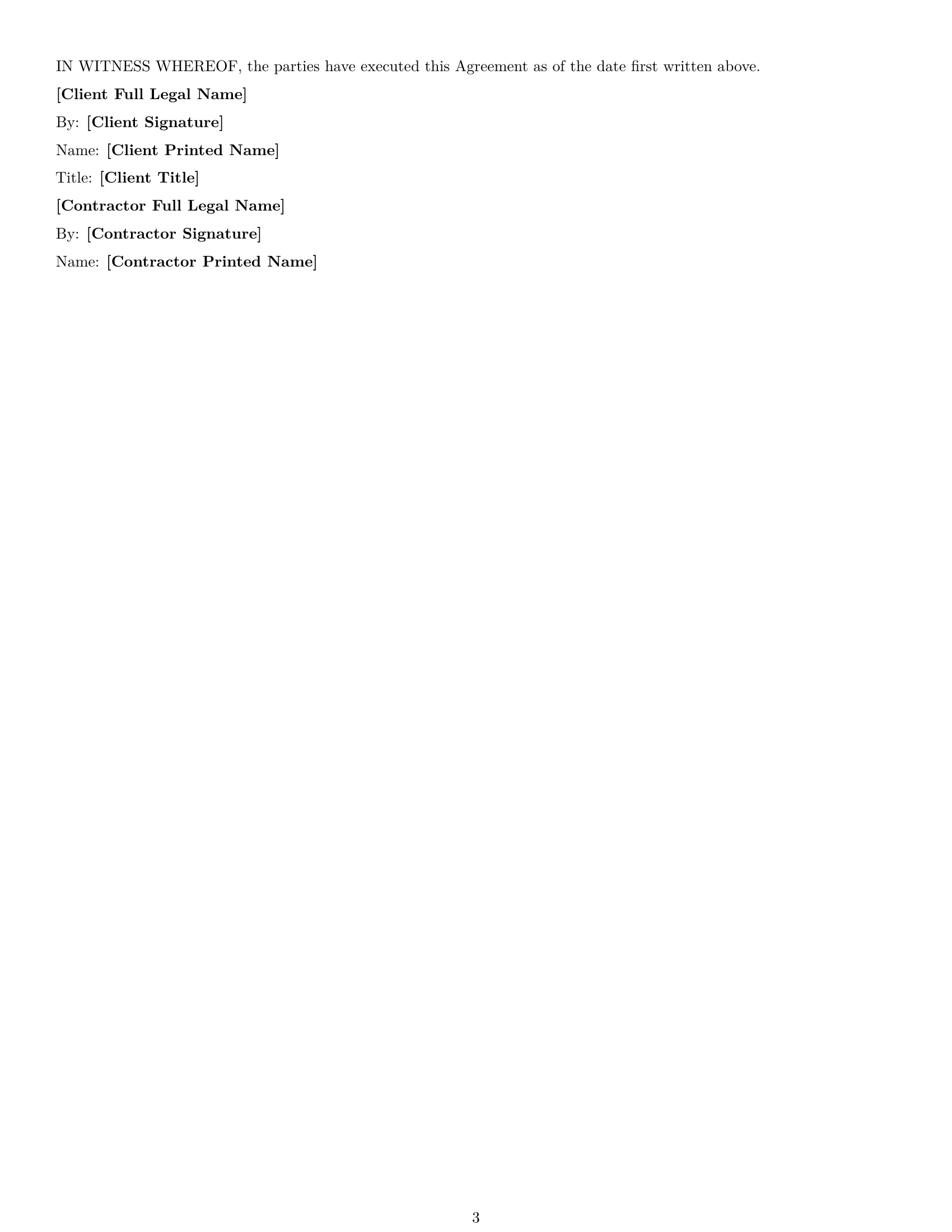 Preview page 3 of Free Massachusetts IT independent contractor agreement template