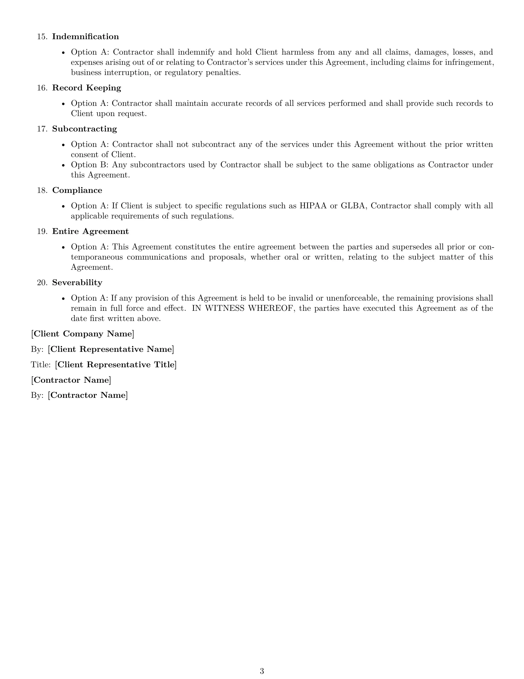 Preview page 3 of Free Arkansas IT independent contractor agreement template