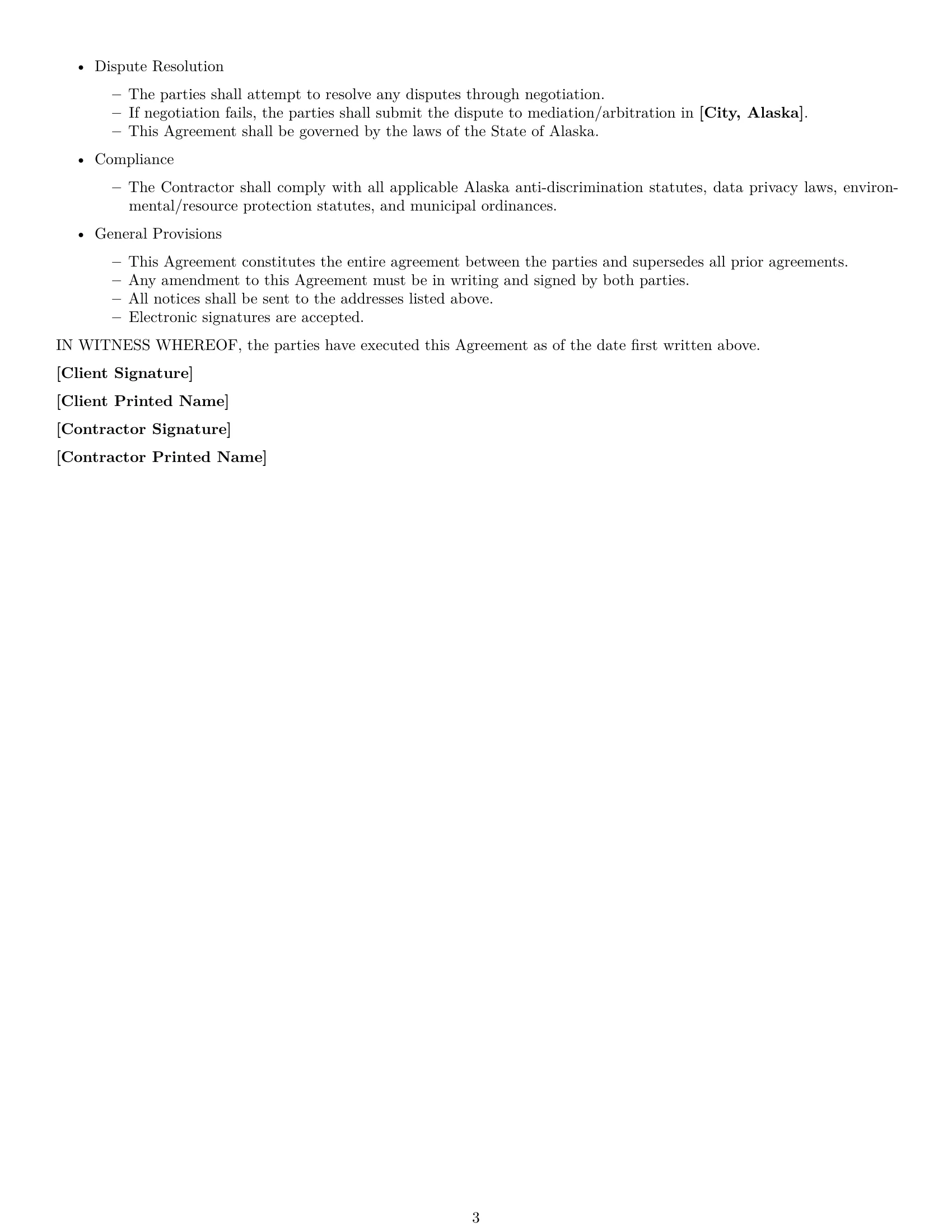 Preview page 3 of Free Alaska design independent contractor agreement template