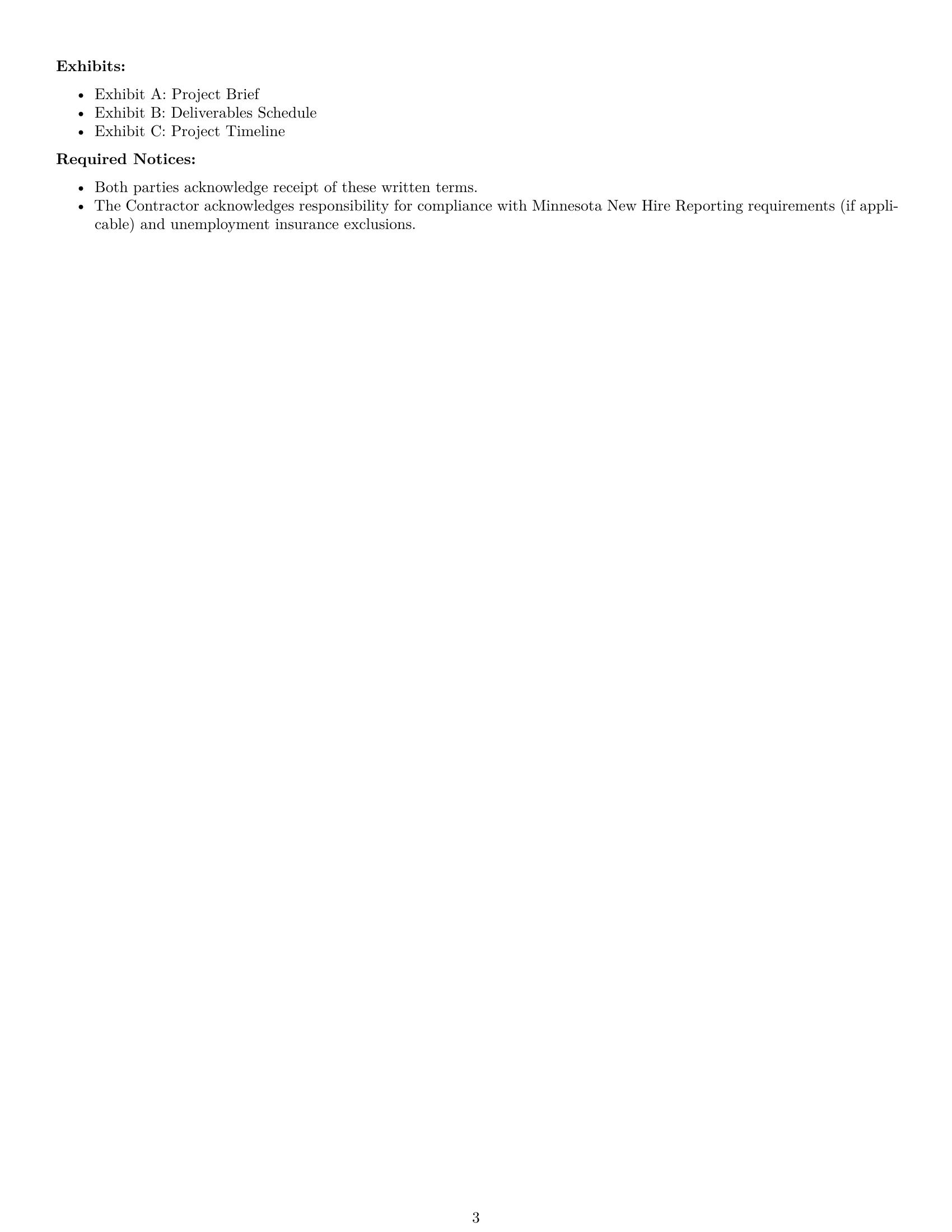 Preview page 3 of Free Minnesota design independent contractor agreement template