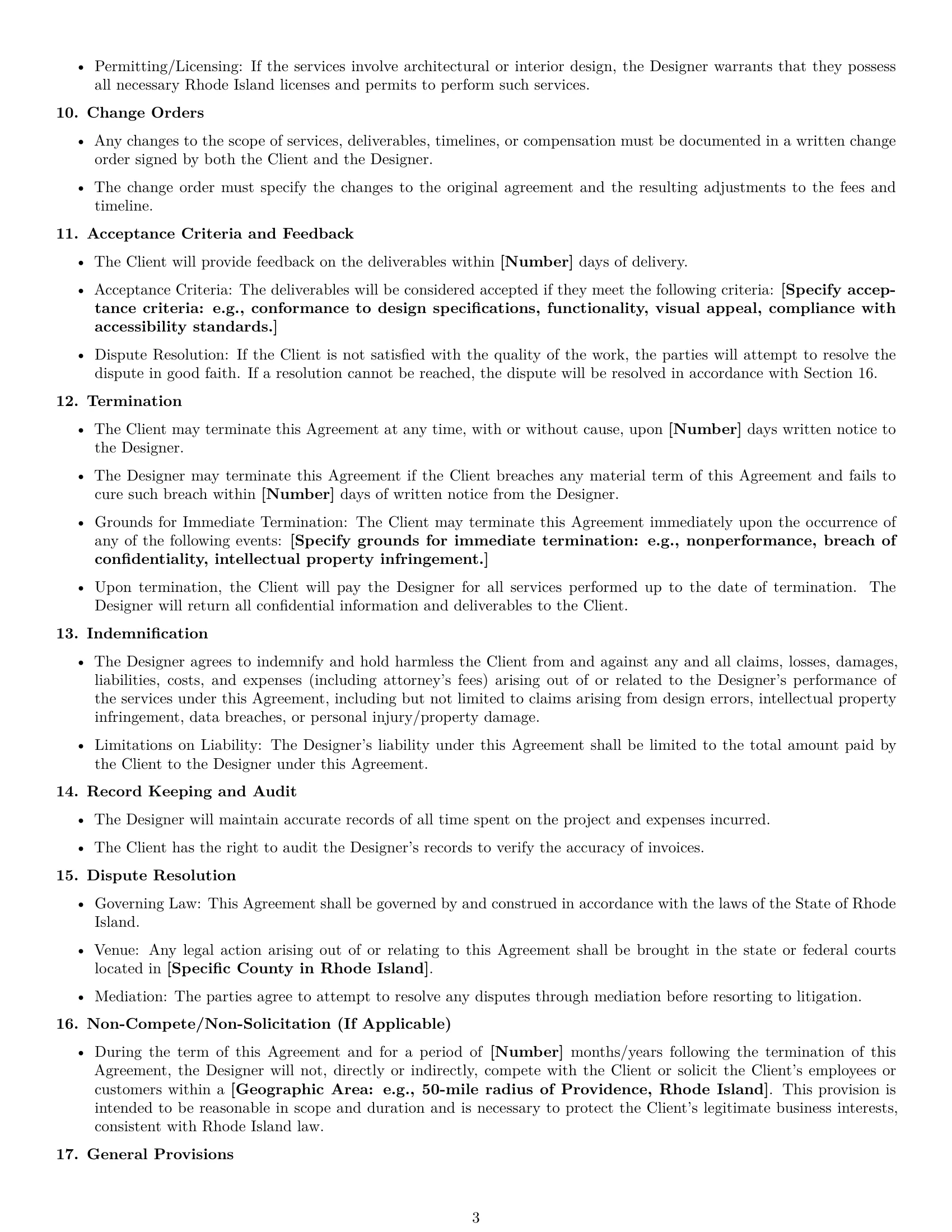 Preview page 3 of Free Rhode Island design independent contractor agreement template