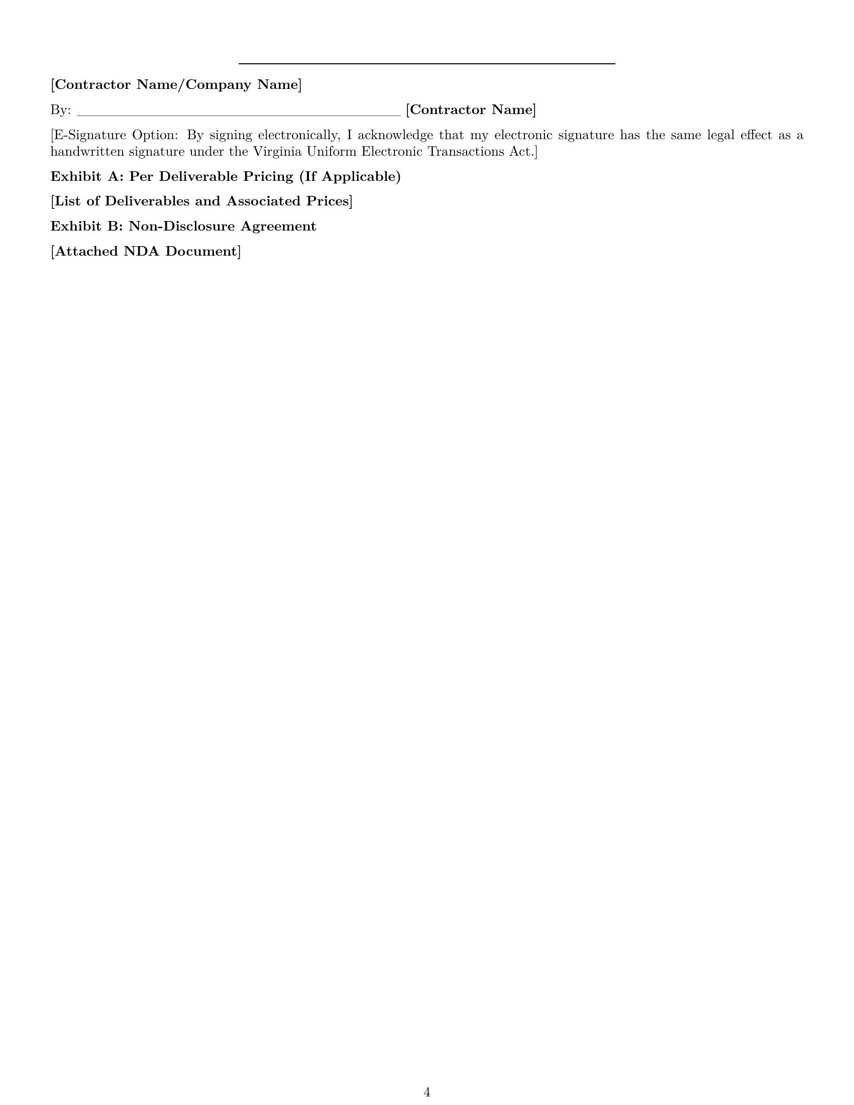Preview page 4 of Free Virginia design independent contractor agreement template