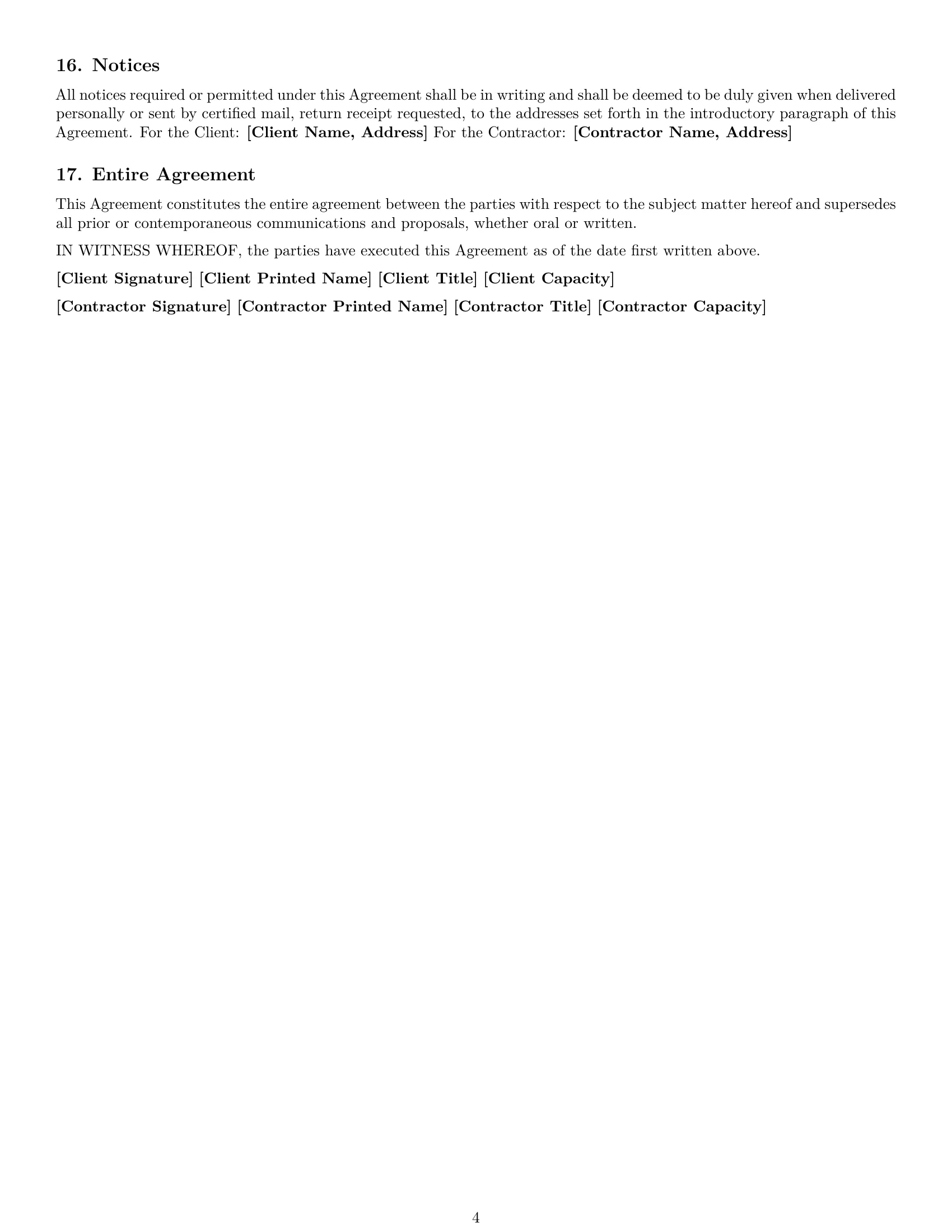 Preview page 4 of Free Indiana marketing independent contractor agreement template