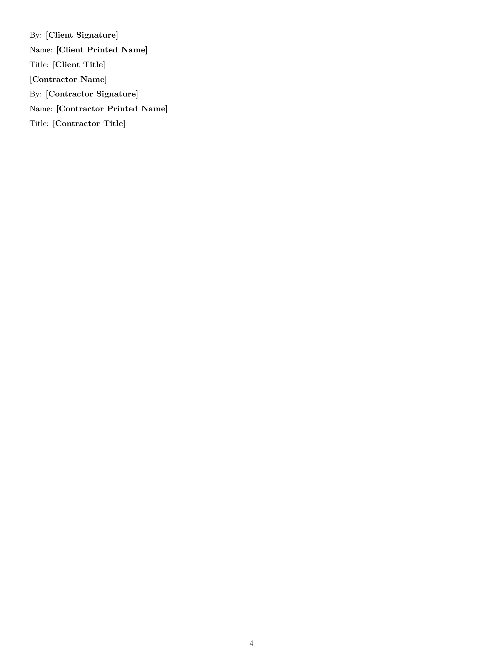 Preview page 4 of Free Arizona marketing independent contractor agreement template