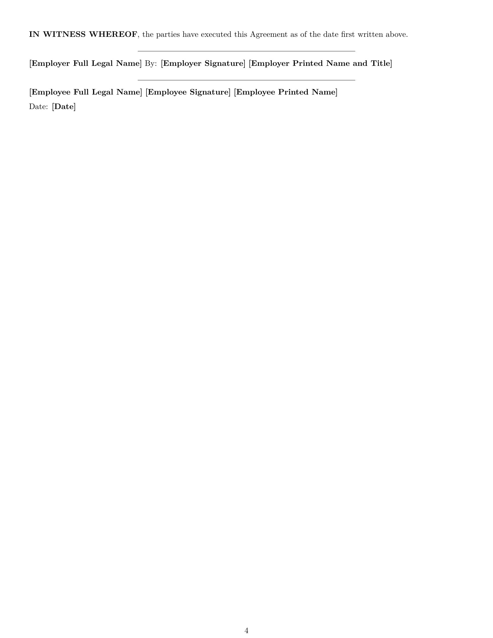 Preview page 4 of Free New Mexico office assistant employment contract template