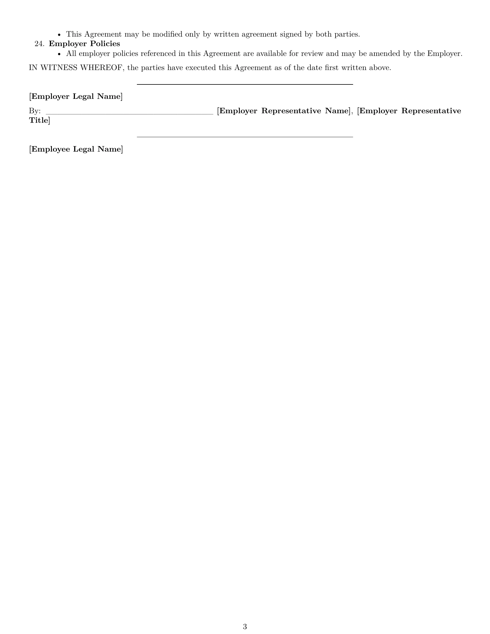 Preview page 3 of Free Oregon office assistant employment contract template