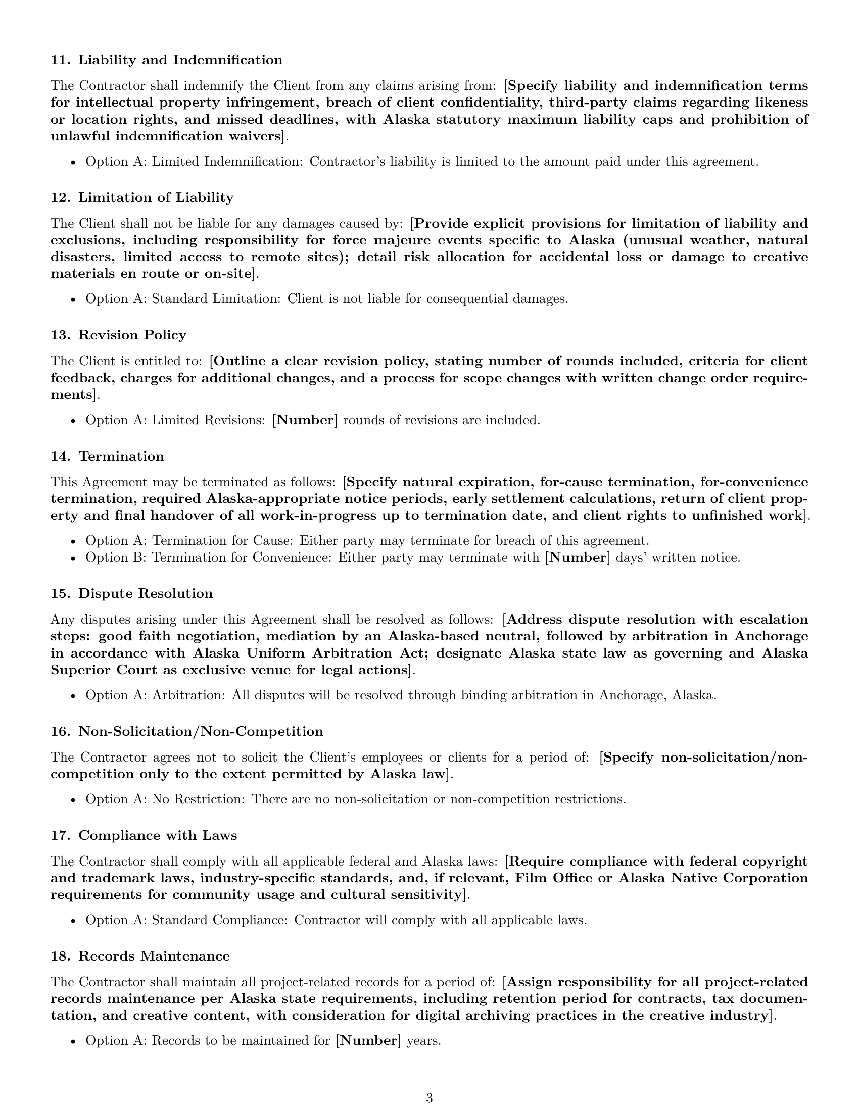 Preview page 3 of Free Alaska creative independent contractor agreement template