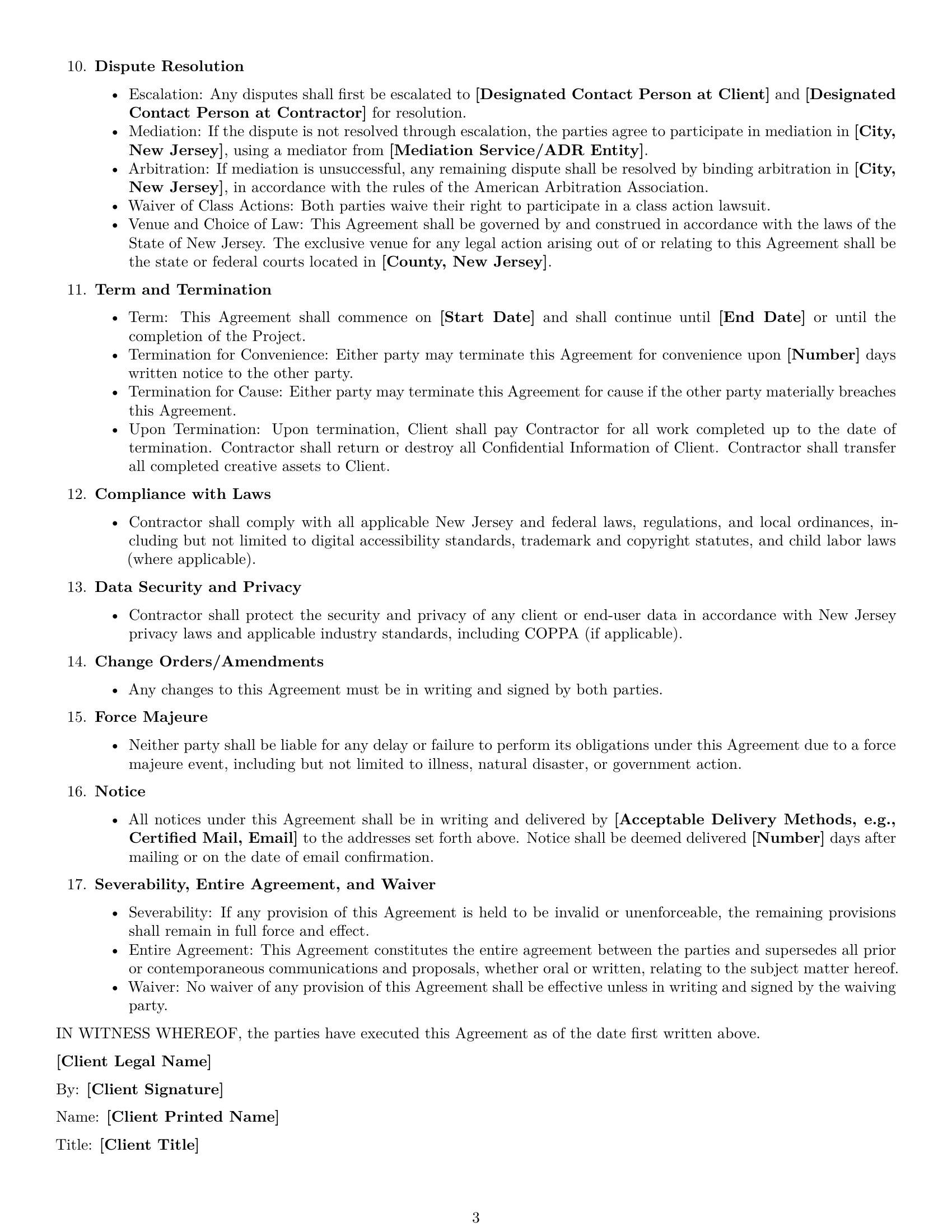Preview page 3 of Free New Jersey creative independent contractor agreement template