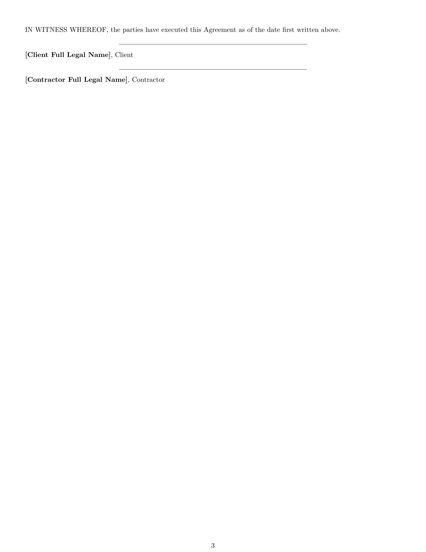 Preview page 3 of Free Oregon construction independent contractor agreement template