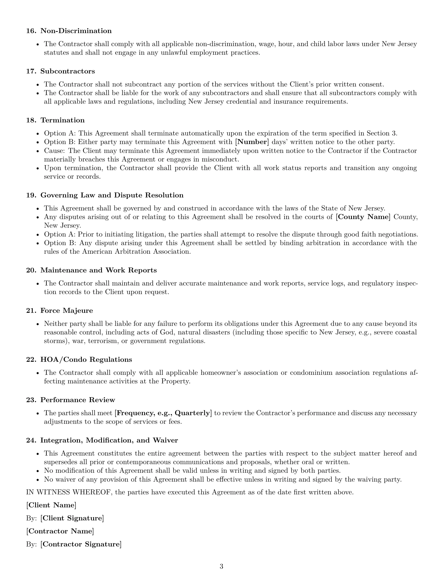 Preview page 3 of Free New Jersey maintenance independent contractor agreement template