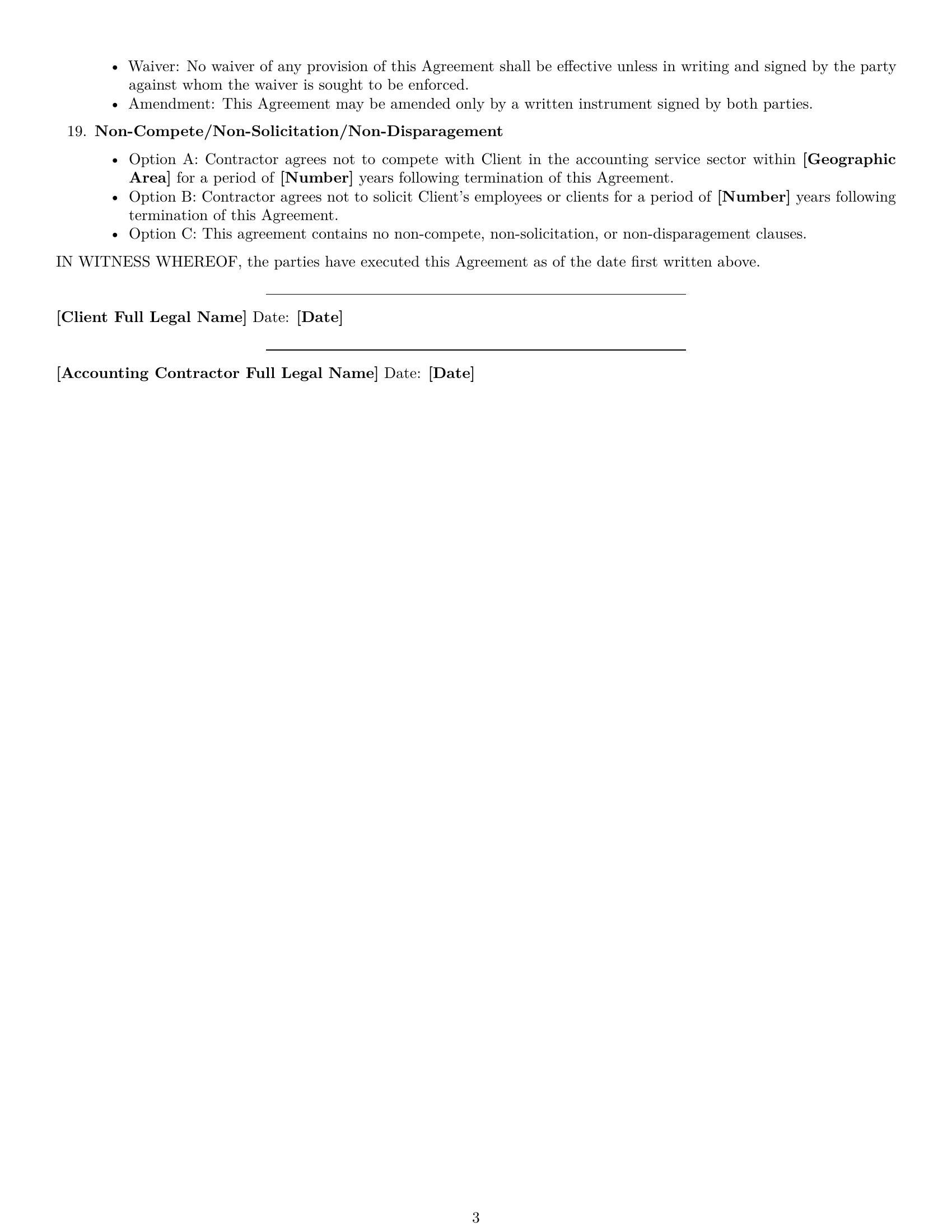 Preview page 3 of Free Kentucky accounting independent contractor agreement template