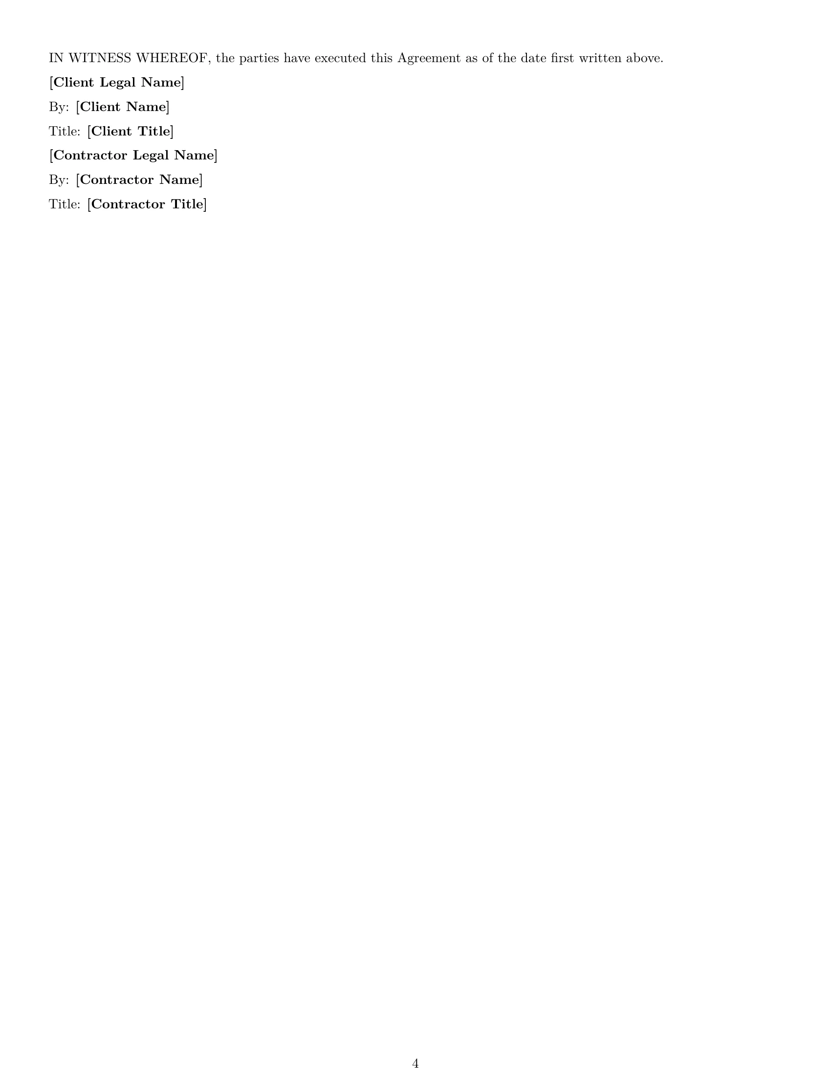 Preview page 4 of Free Alaska accounting independent contractor agreement template