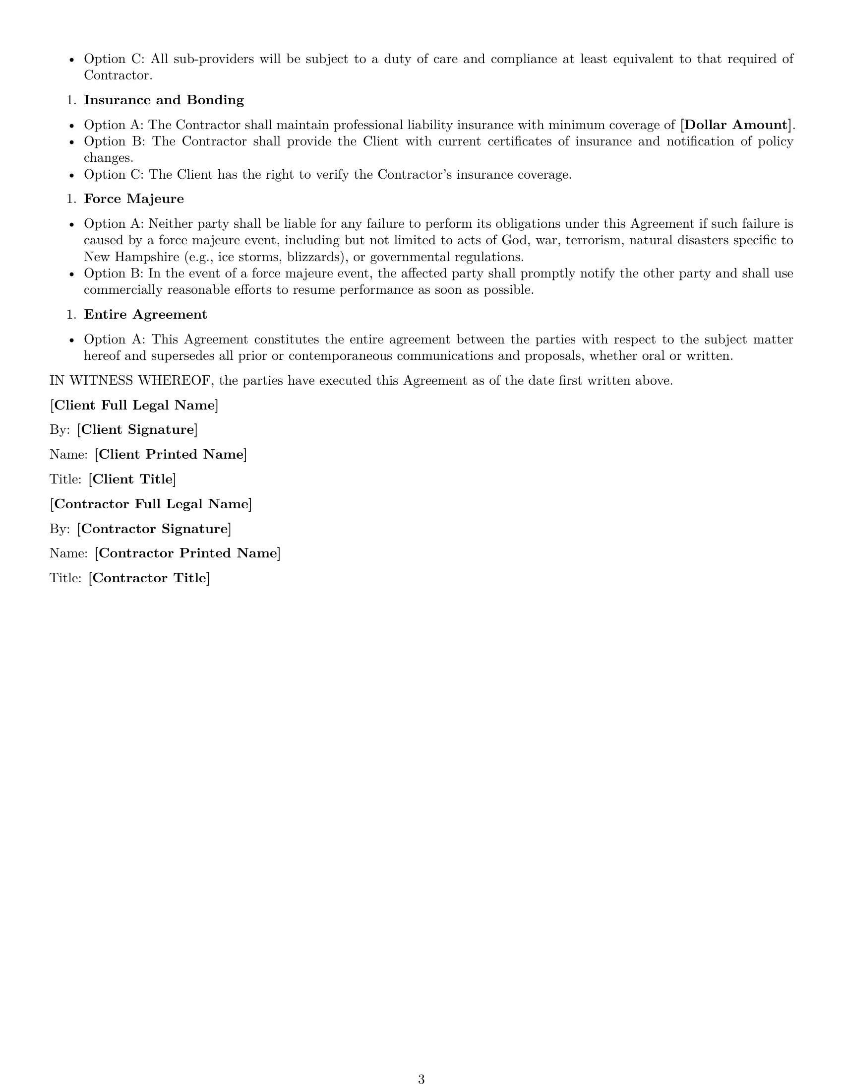 Preview page 3 of Free New Hampshire accounting independent contractor agreement template