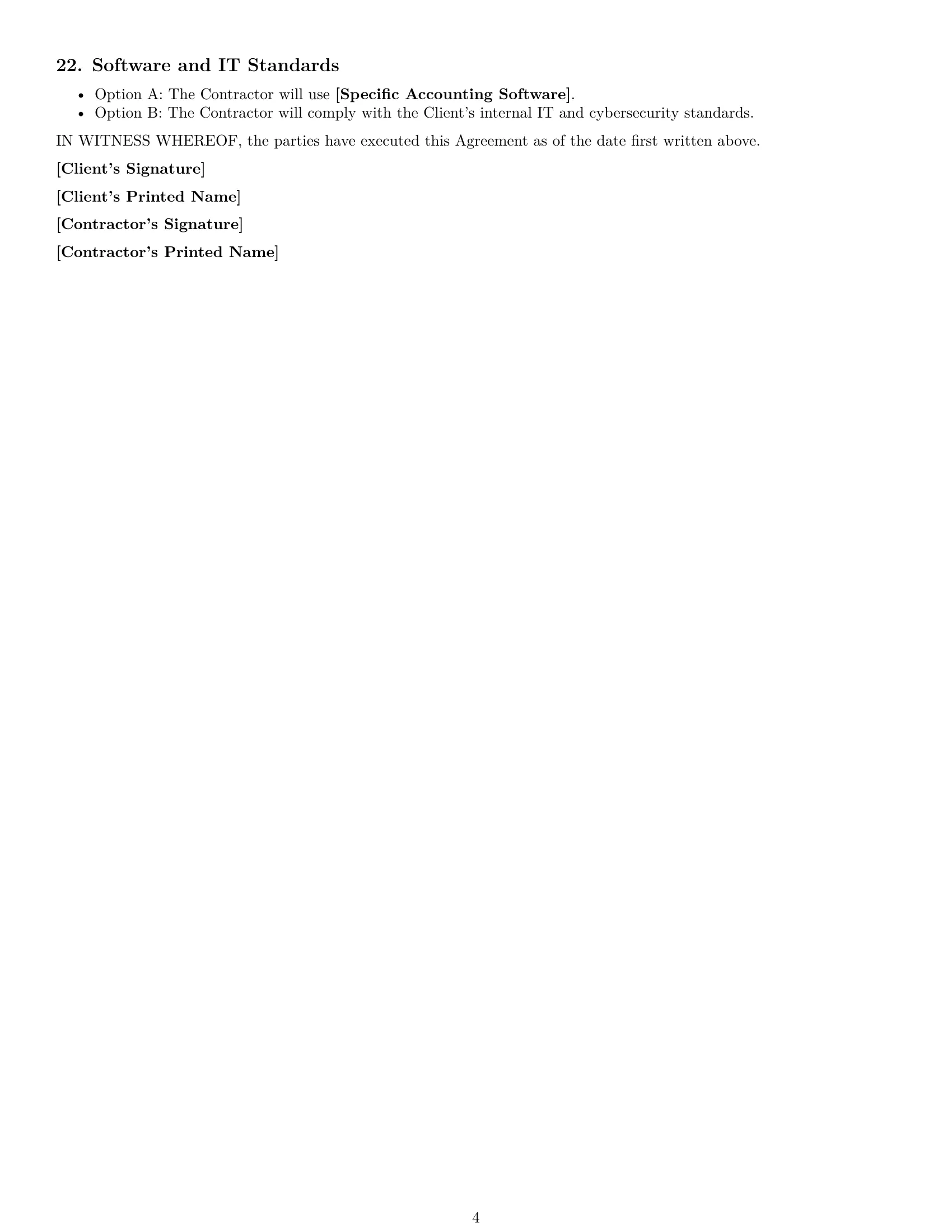 Preview page 4 of Free North Dakota accounting independent contractor agreement template