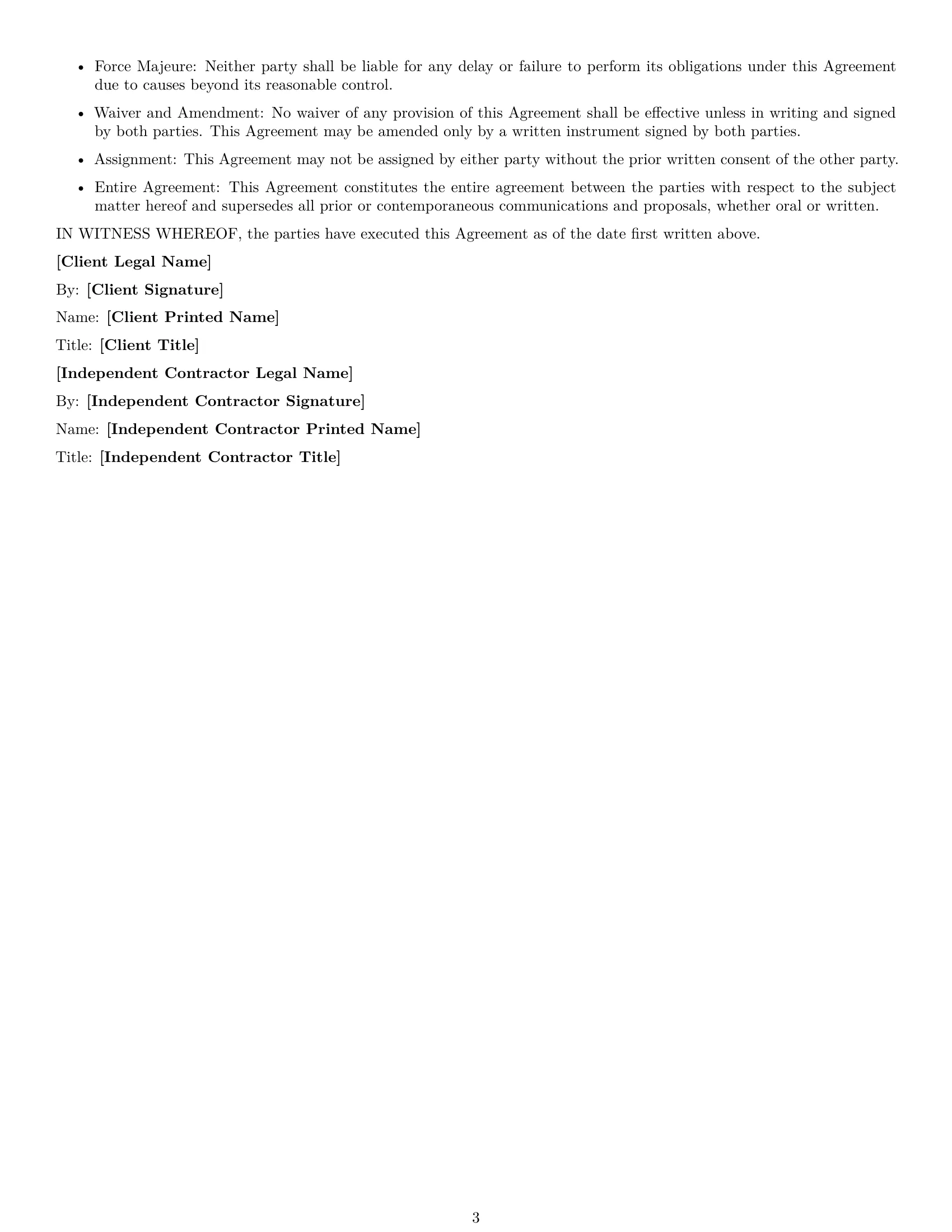 Preview page 3 of Free Tennessee accounting independent contractor agreement template