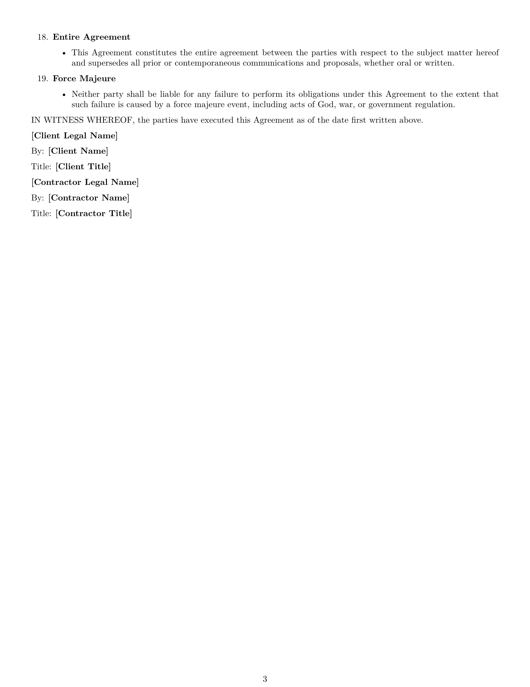 Preview page 3 of Free Connecticut accounting independent contractor agreement template