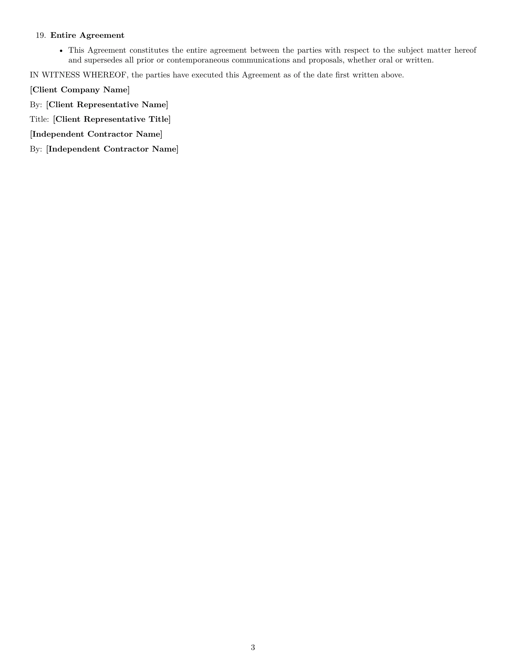Preview page 3 of Free Idaho hr independent contractor agreement template