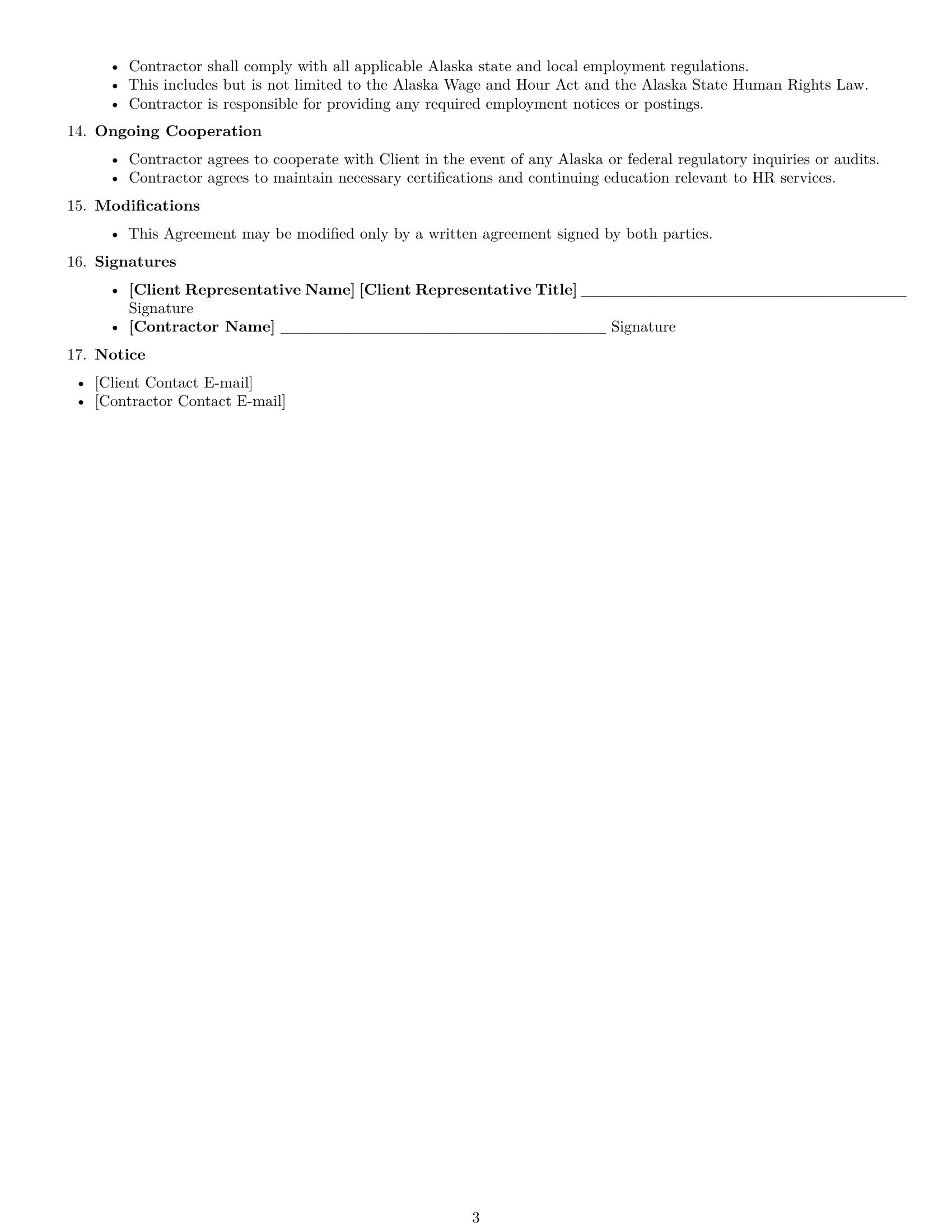 Preview page 3 of Free Alaska hr independent contractor agreement template