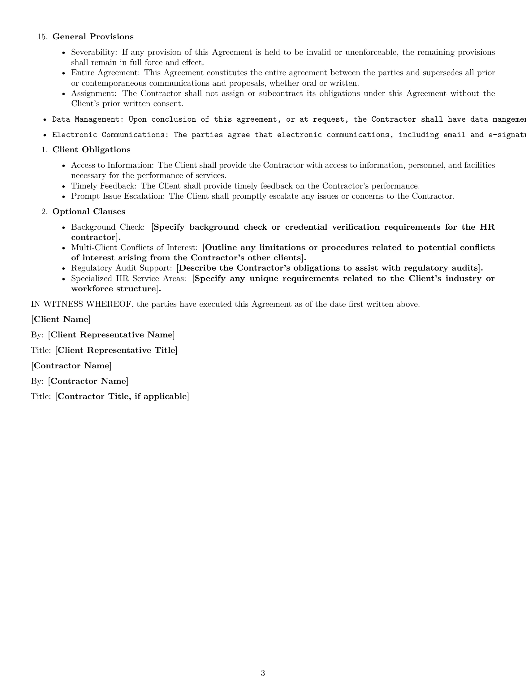 Preview page 3 of Free New Hampshire hr independent contractor agreement template
