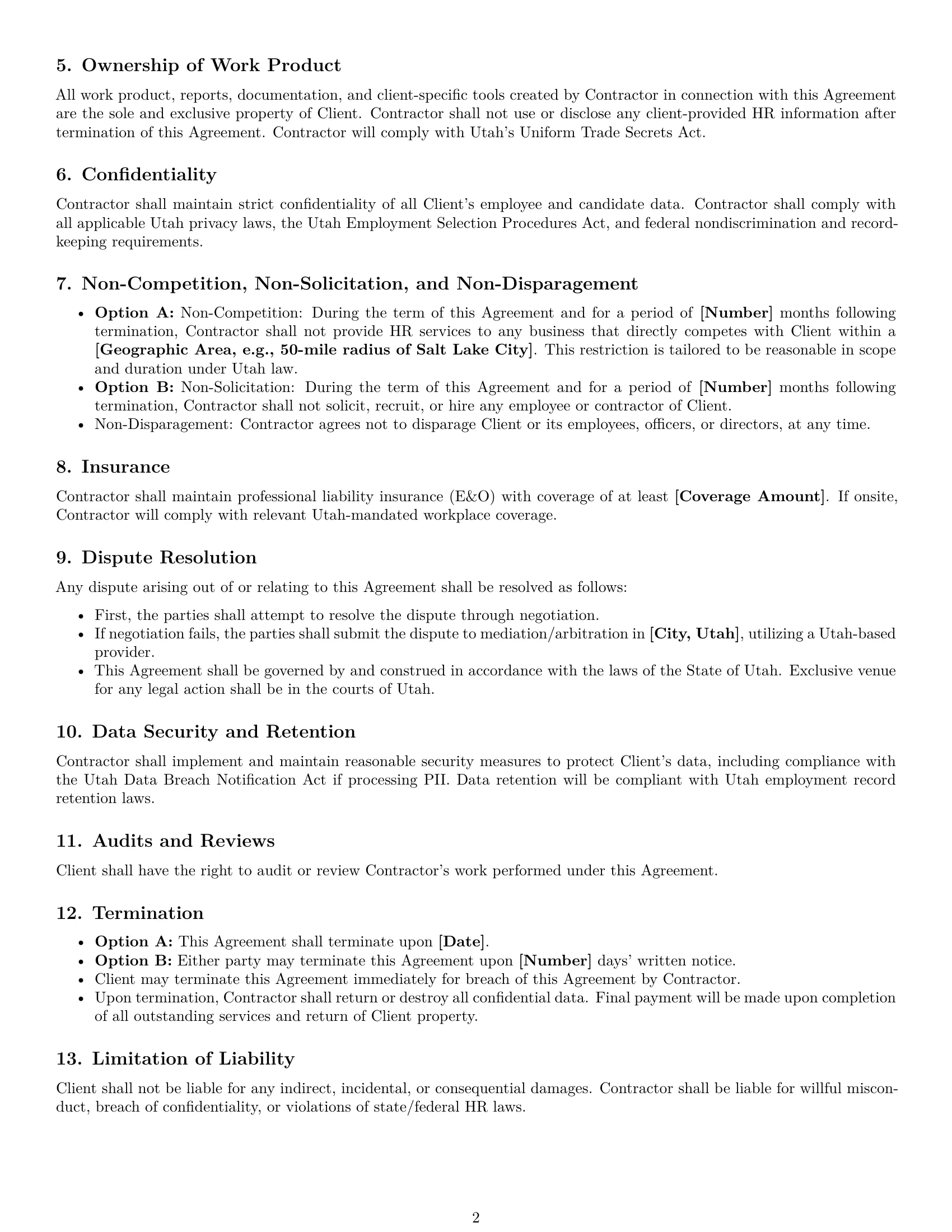 Preview page 2 of Free Utah hr independent contractor agreement template