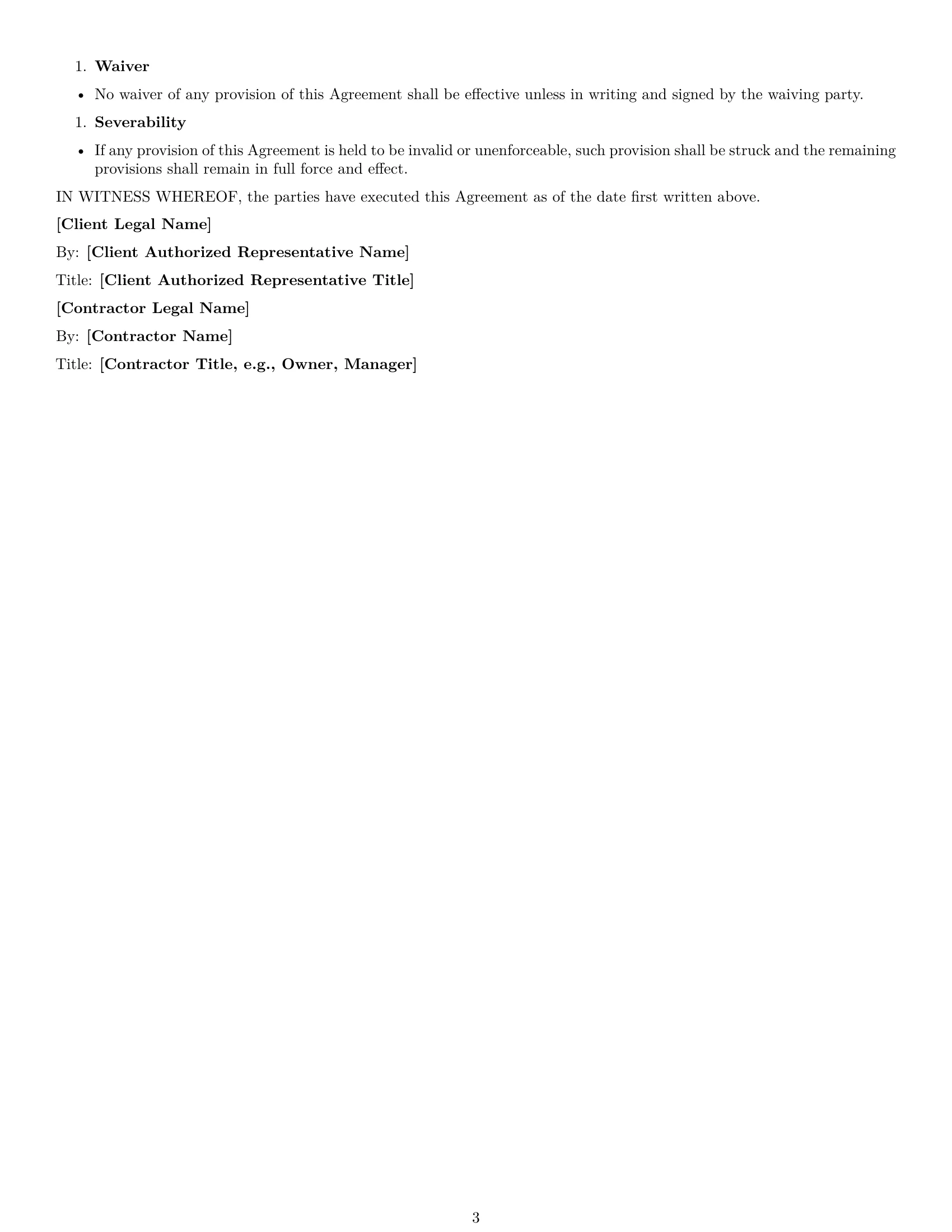 Preview page 3 of Free Vermont hr independent contractor agreement template