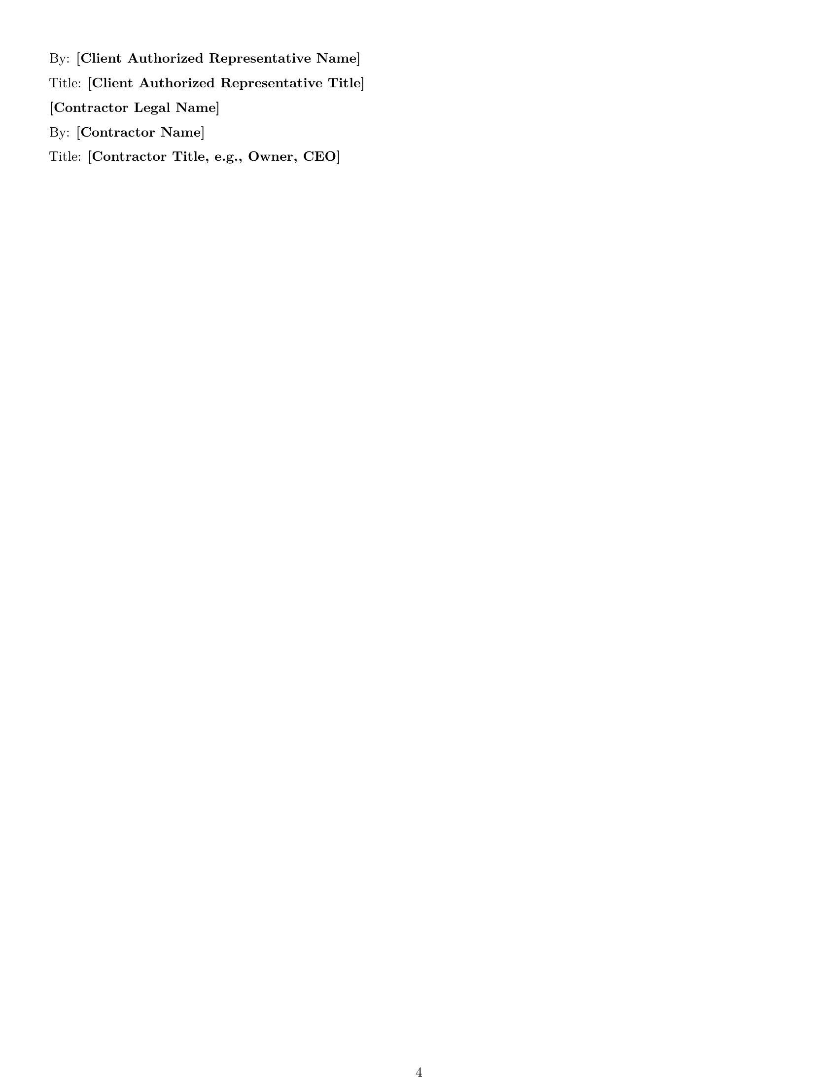 Preview page 4 of Free Wisconsin hr independent contractor agreement template