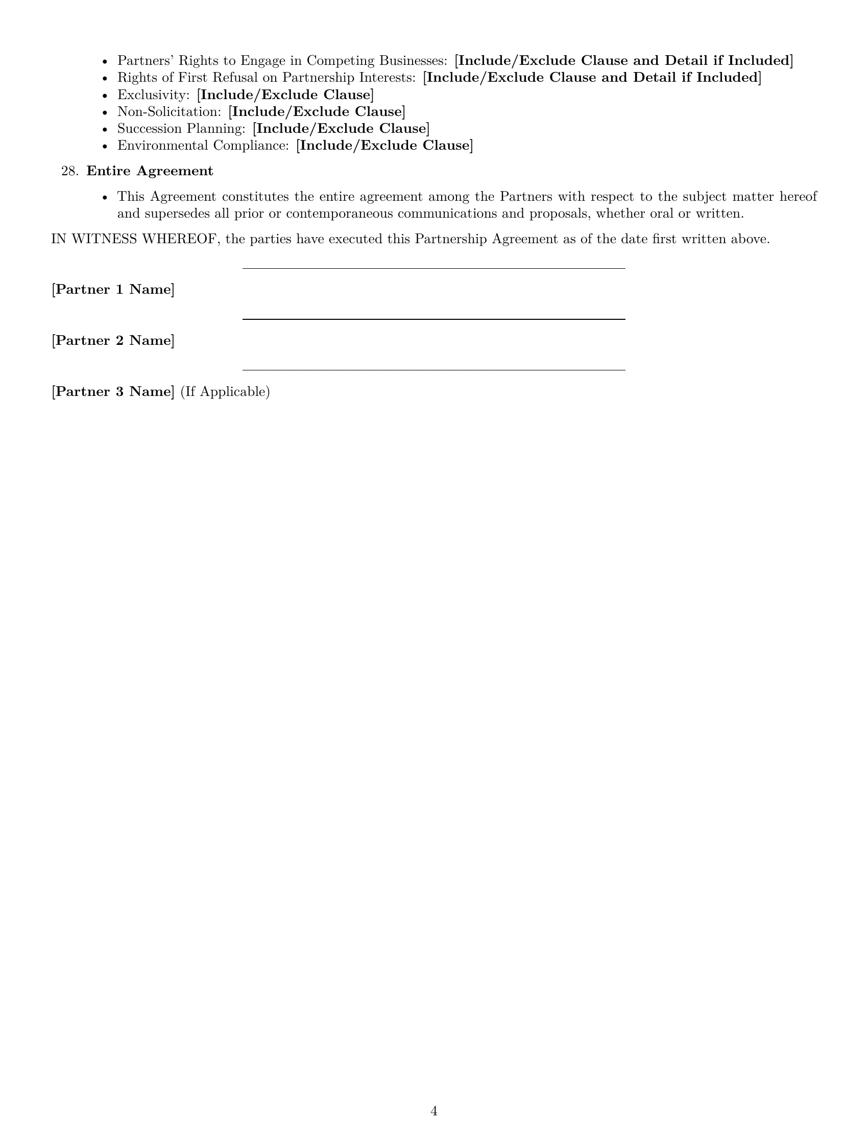 Preview page 4 of Free Massachusetts partnership agreement template