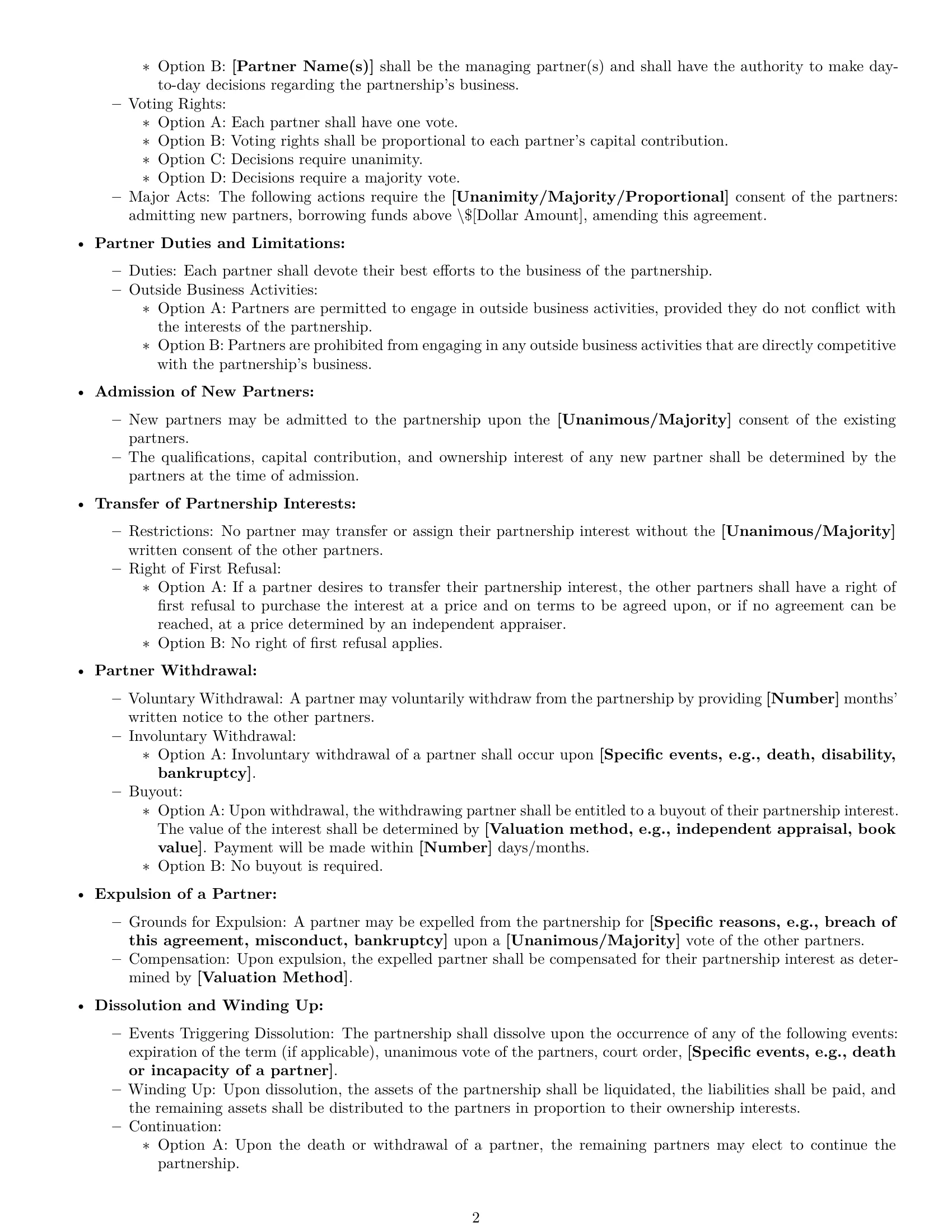 Preview page 2 of Free New Jersey partnership agreement template