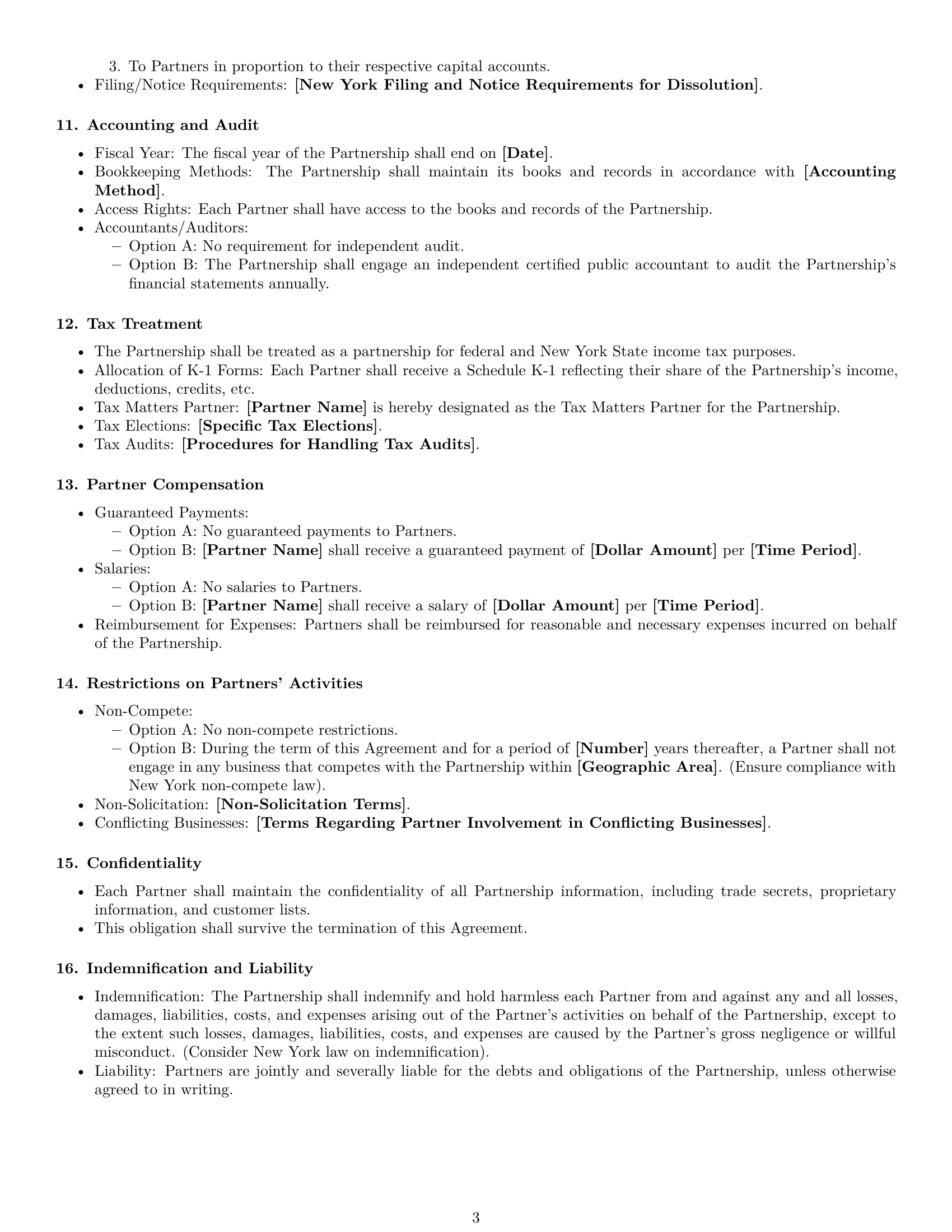 Preview page 3 of Free New York partnership agreement template