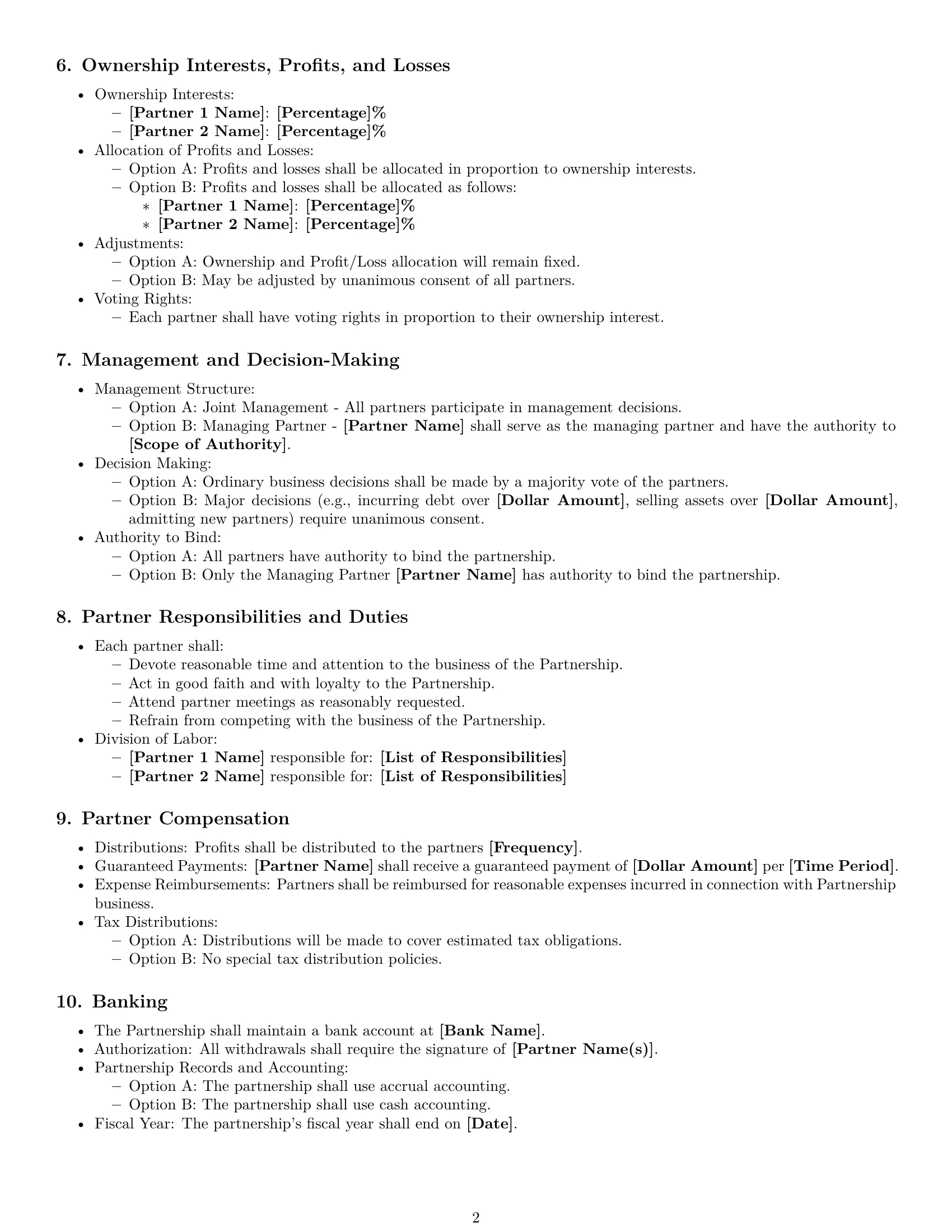 Preview page 2 of Free Arkansas partnership agreement template