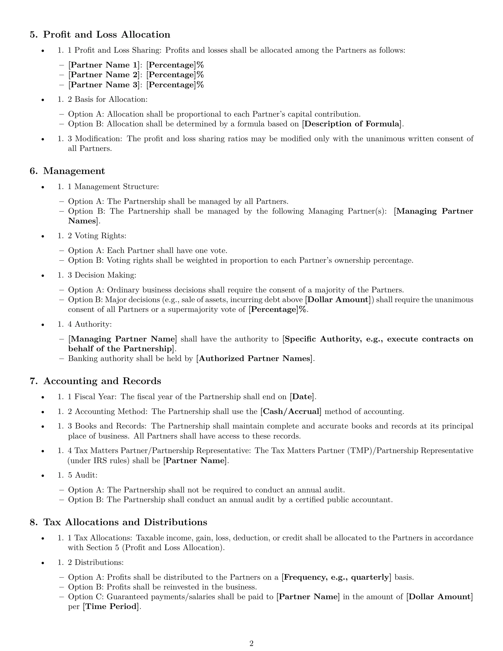 Preview page 2 of Free South Carolina partnership agreement template