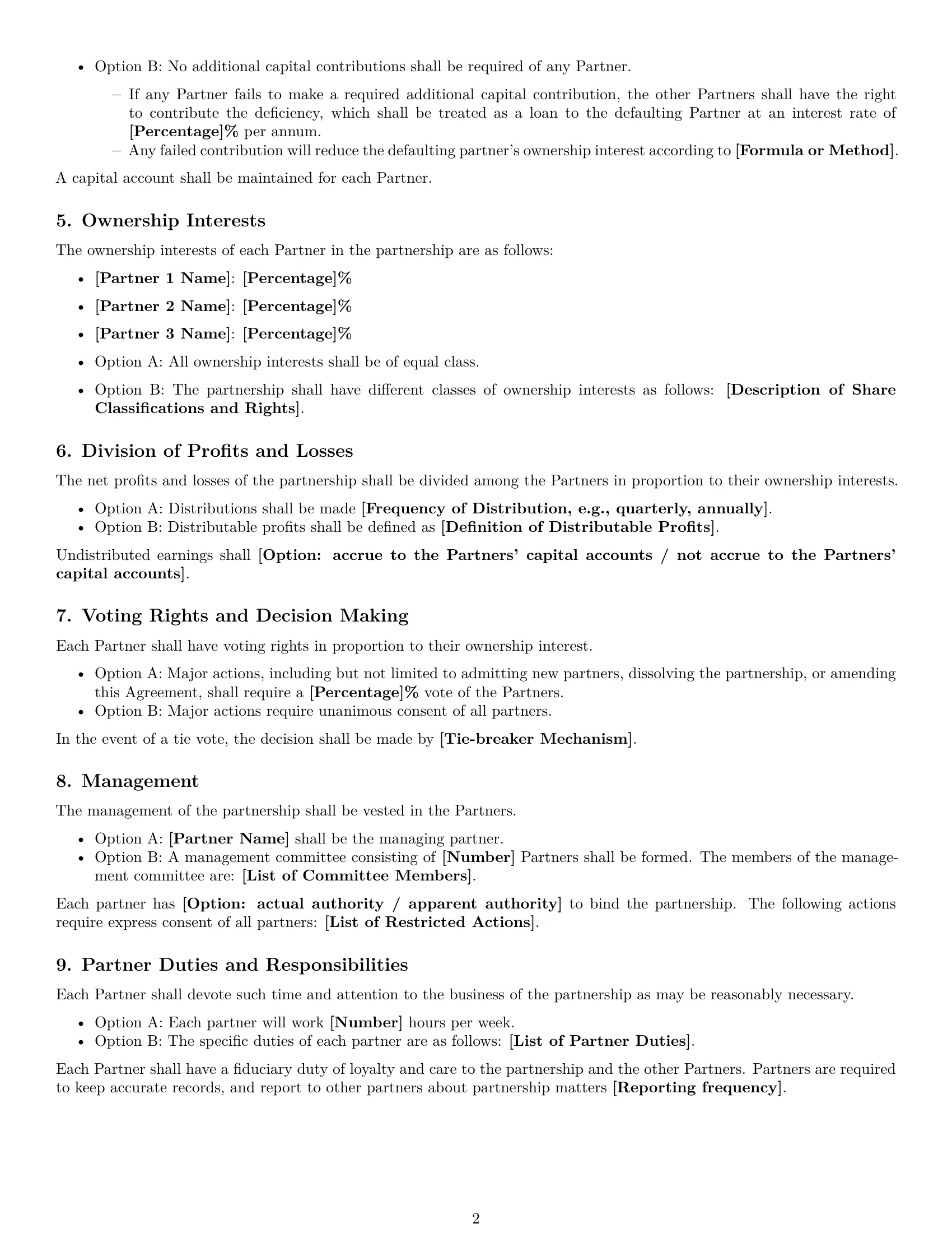 Preview page 2 of Free Utah partnership agreement template