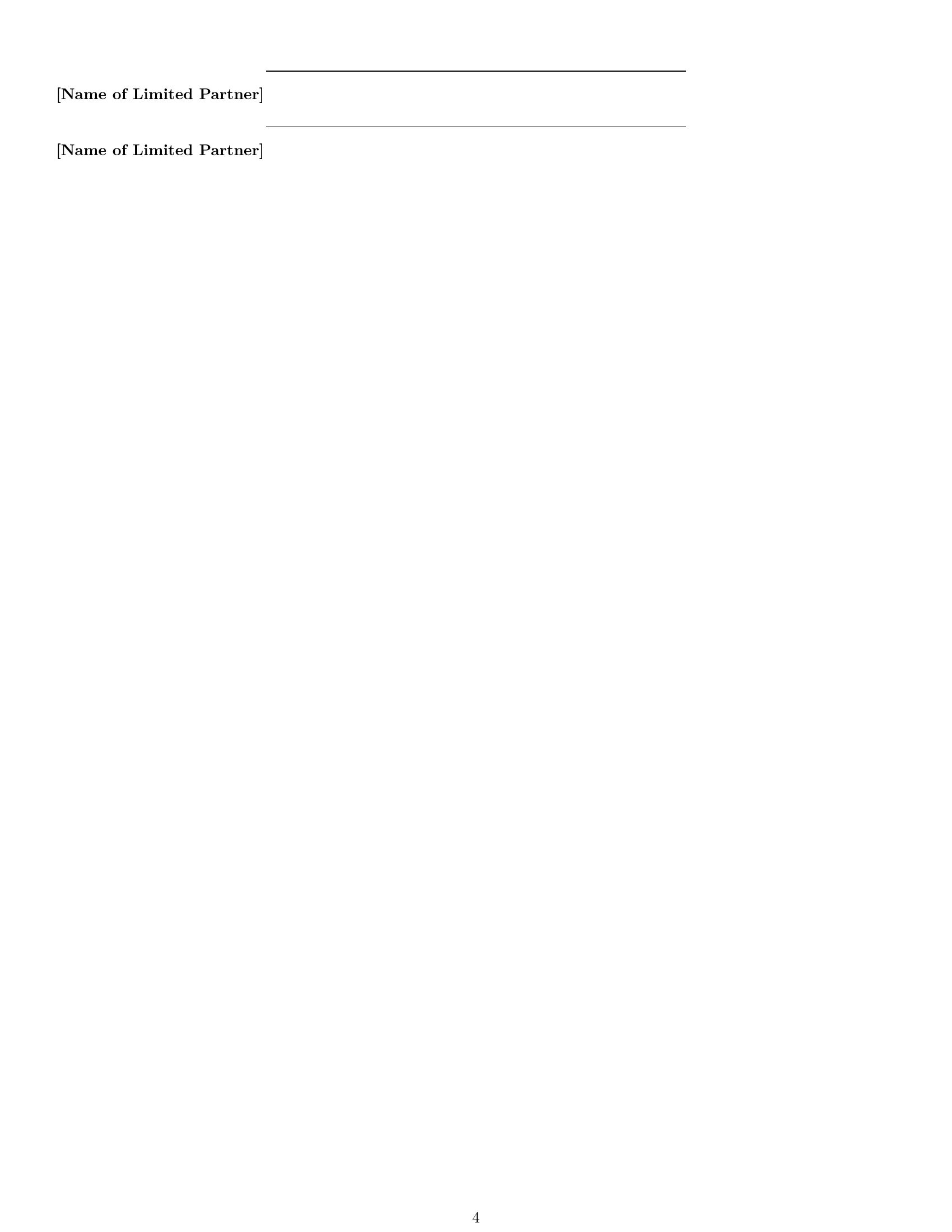 Preview page 4 of Free Louisiana limited partnership agreement template