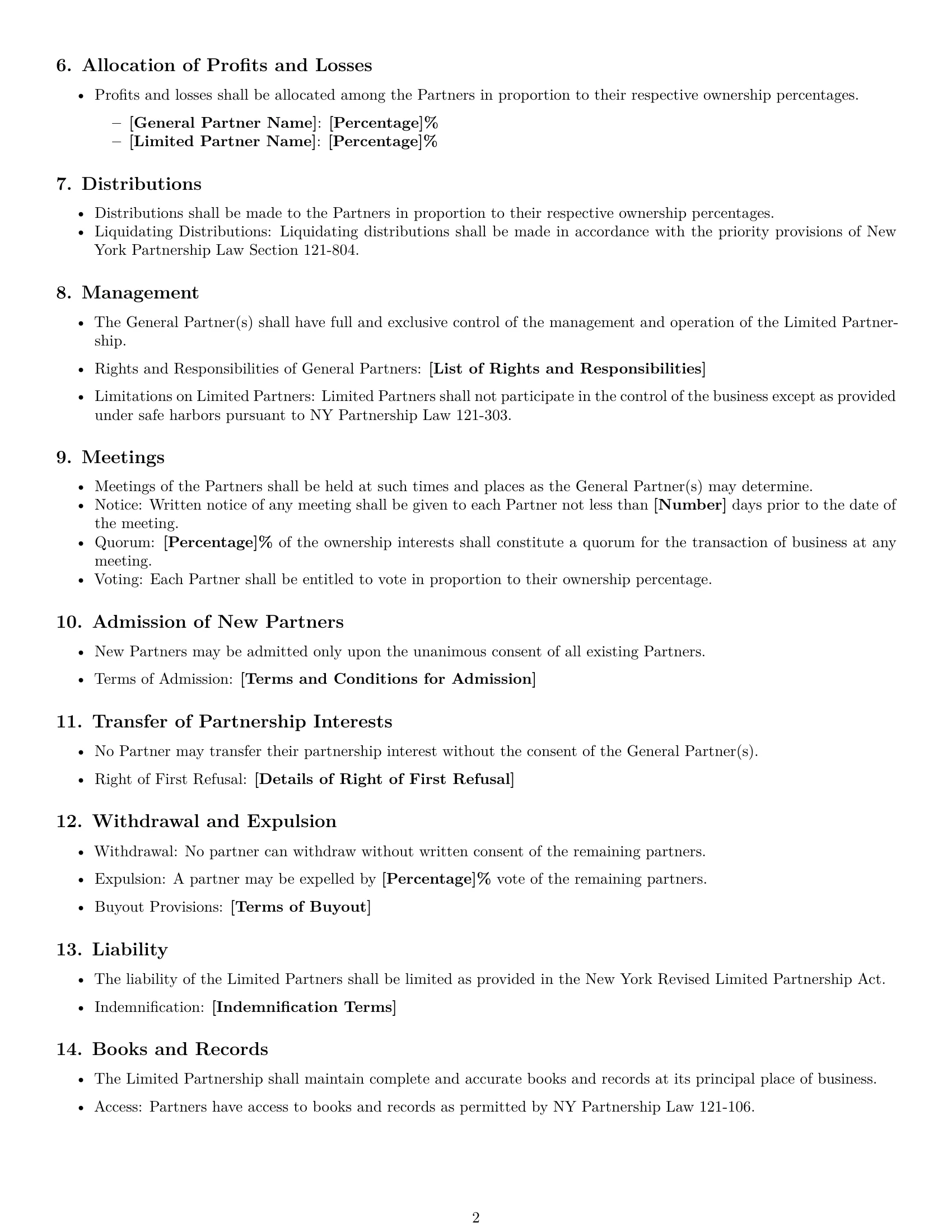Preview page 2 of Free New York limited partnership agreement template