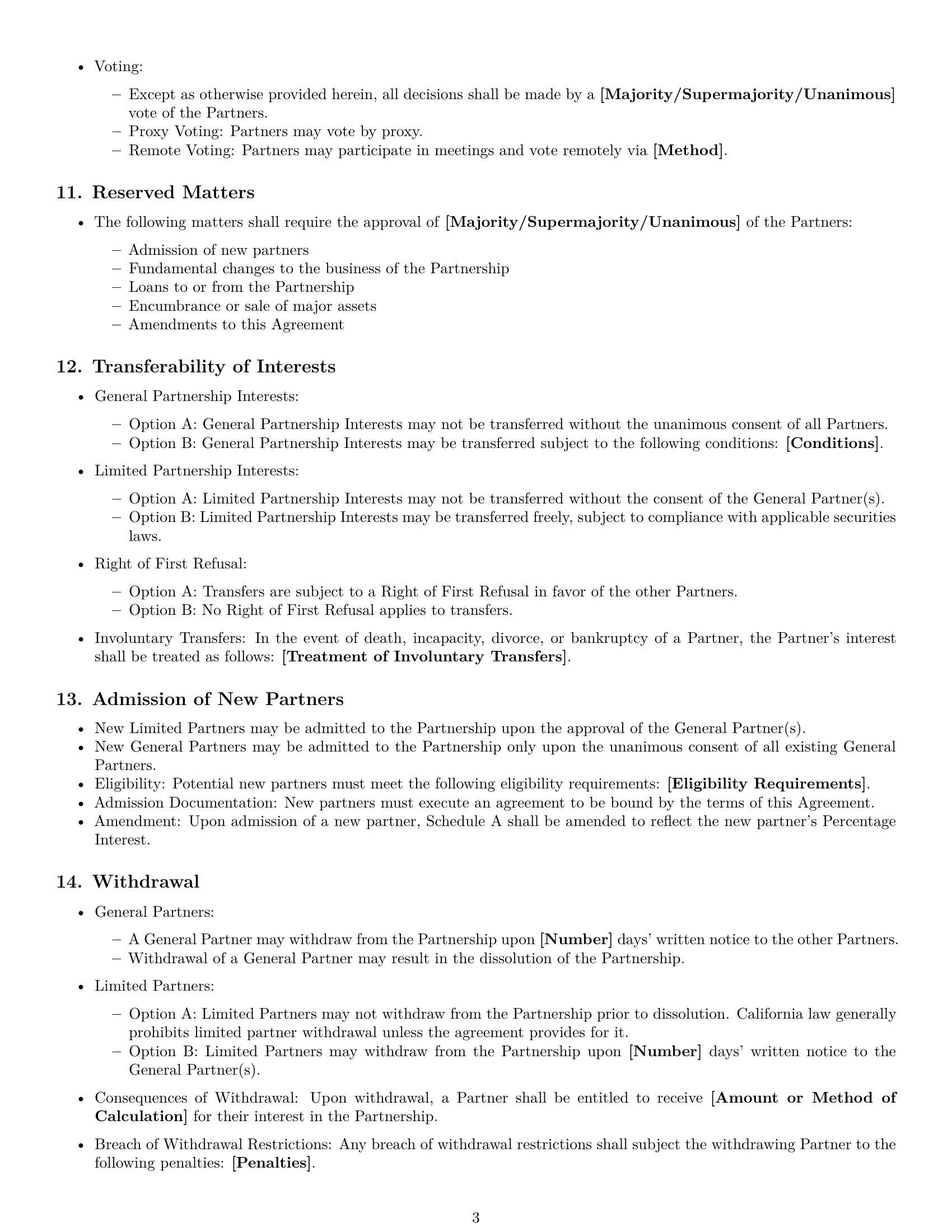 Preview page 3 of Free California limited partnership agreement template