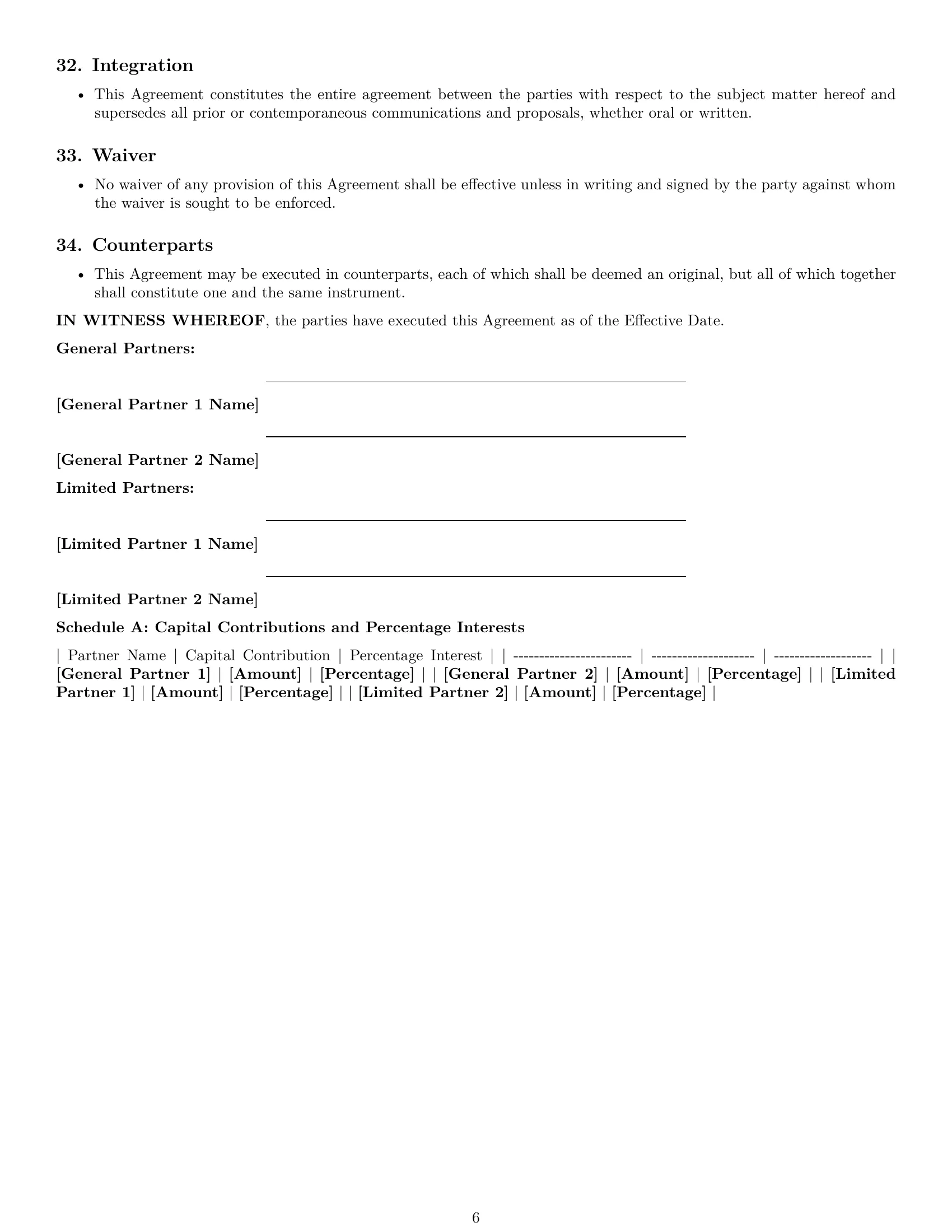 Preview page 6 of Free California limited partnership agreement template