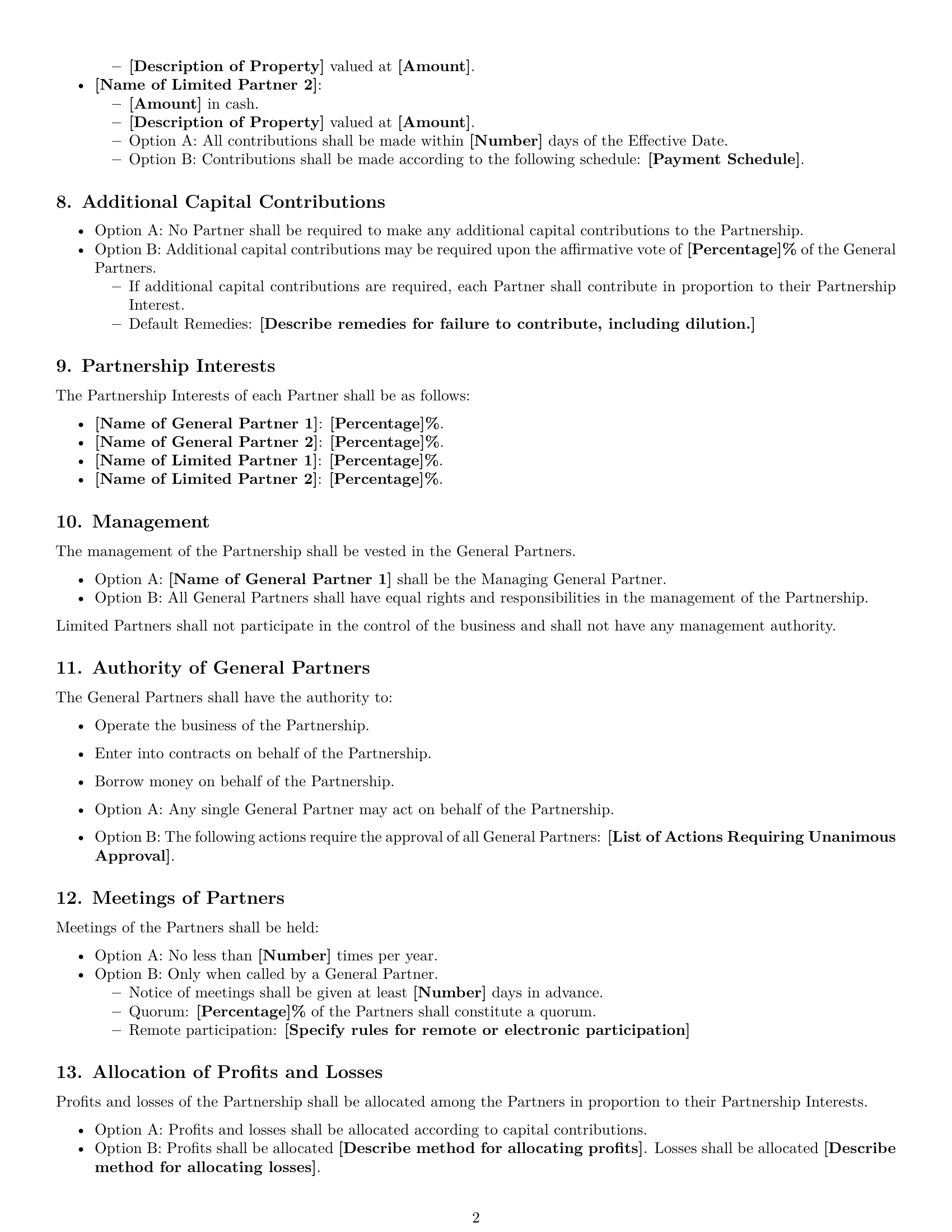 Preview page 2 of Free Colorado limited partnership agreement template