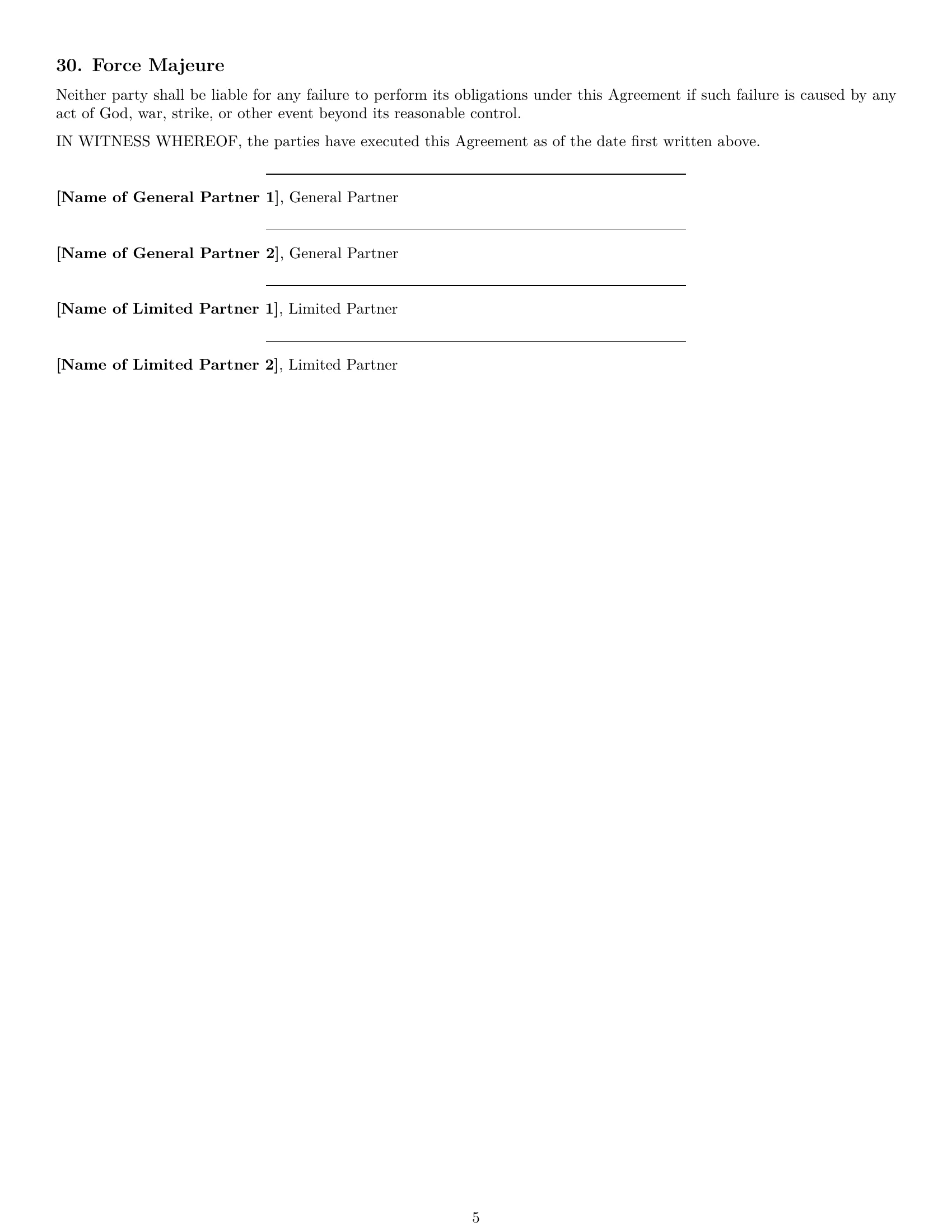 Preview page 5 of Free Colorado limited partnership agreement template