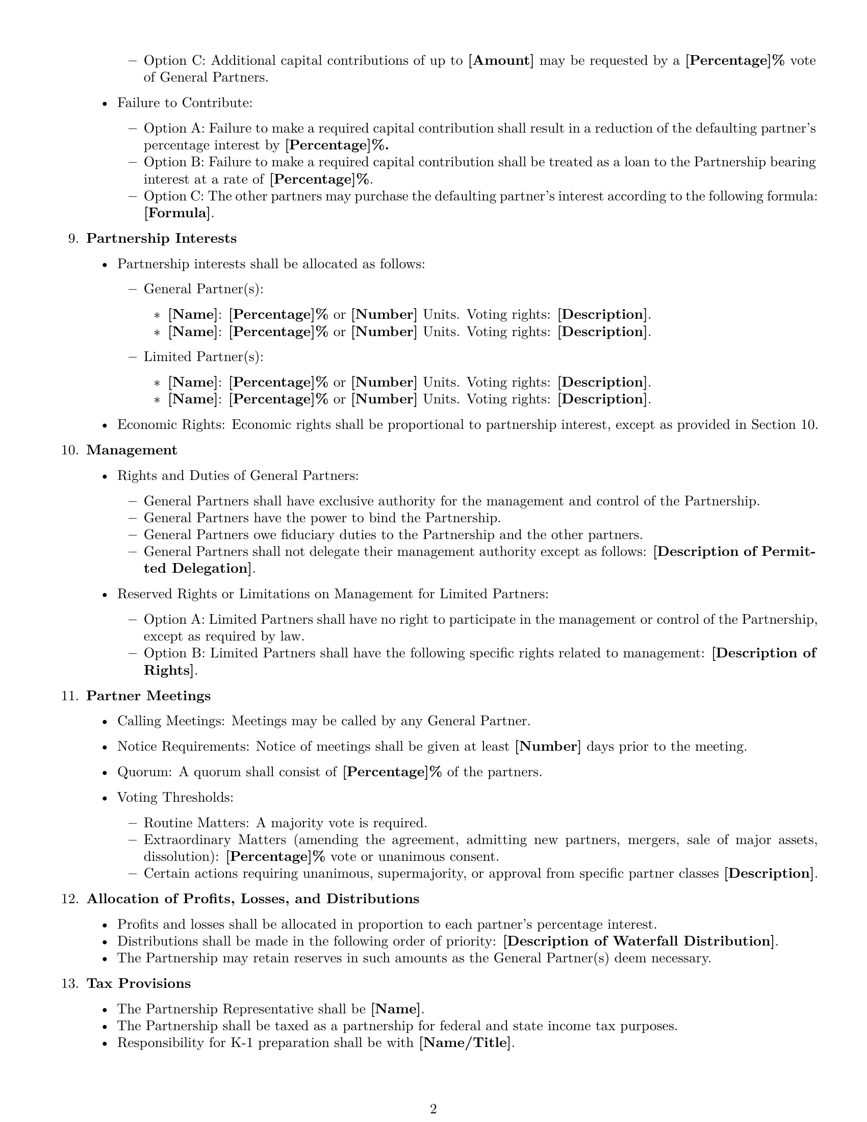 Preview page 2 of Free Delaware limited partnership agreement template