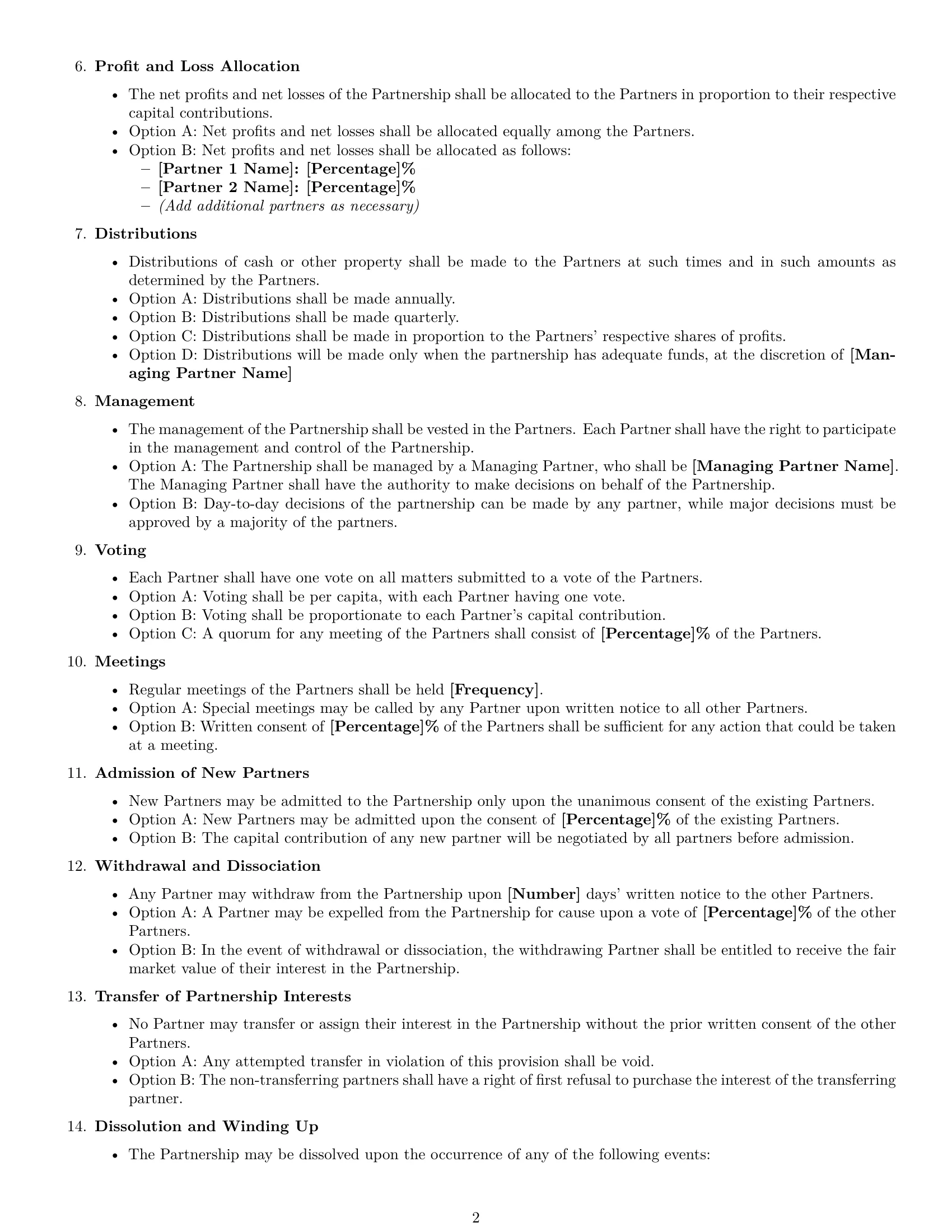 Preview page 2 of Free Georgia limited liability partnership agreement template