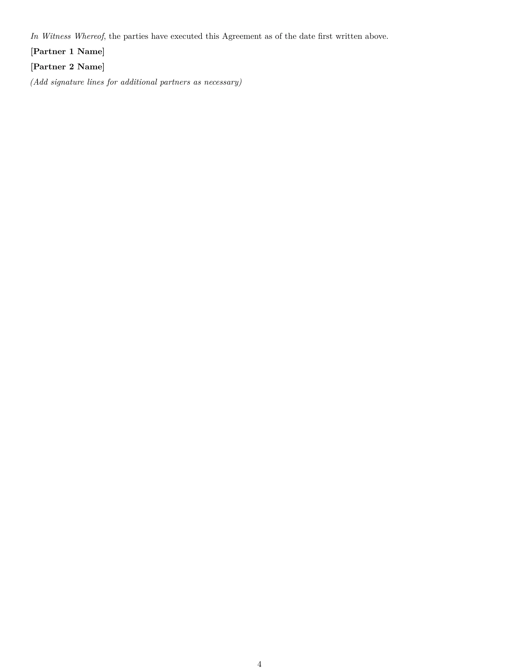 Preview page 4 of Free Georgia limited liability partnership agreement template