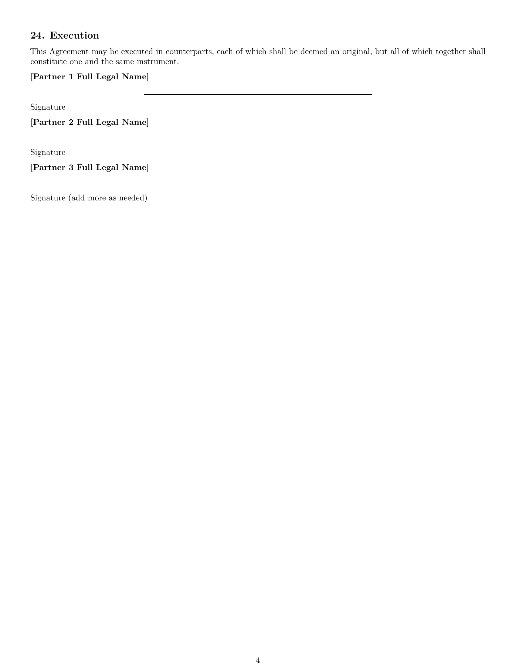Preview page 4 of Free Indiana limited liability partnership agreement template