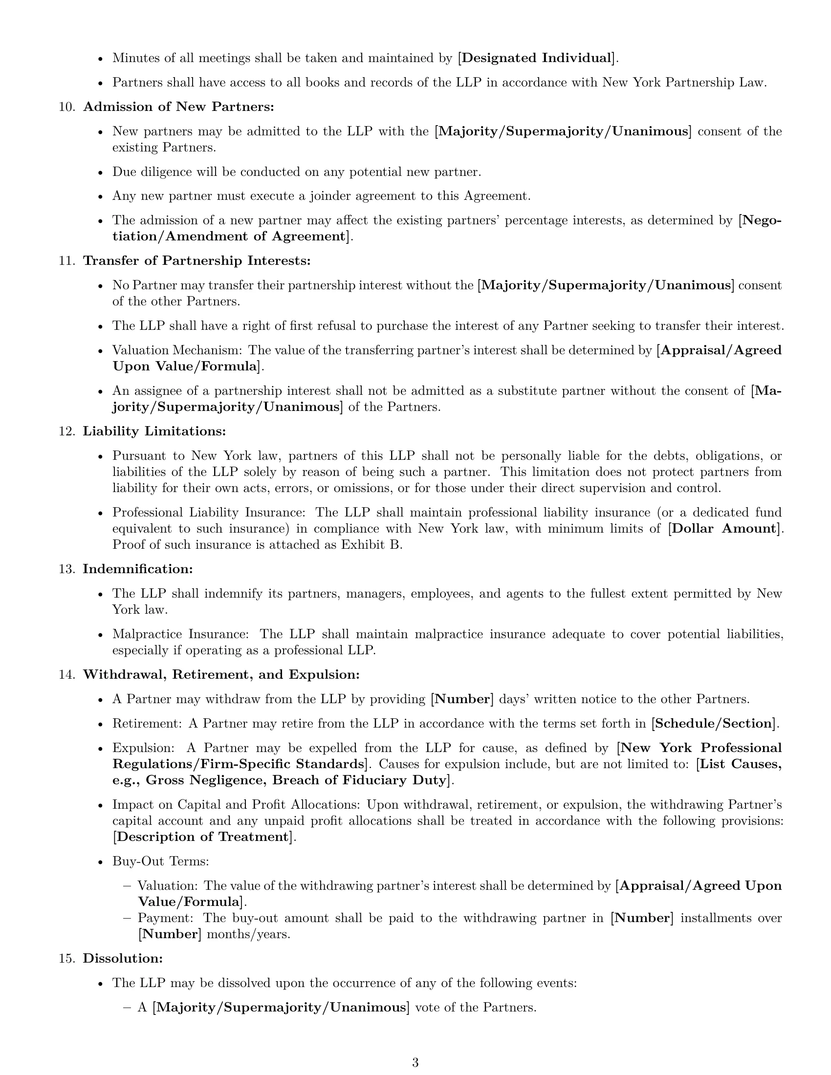 Preview page 3 of Free New York limited liability partnership agreement template