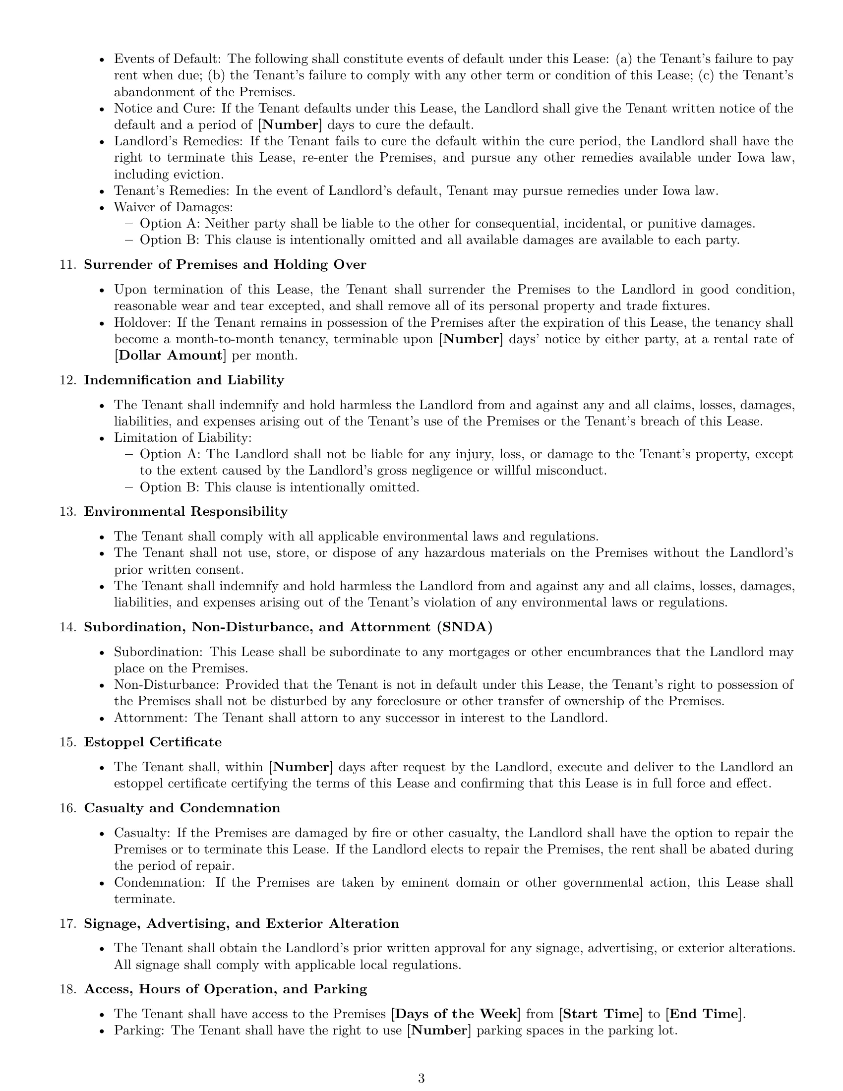 Preview page 3 of Free Iowa commercial lease agreement template