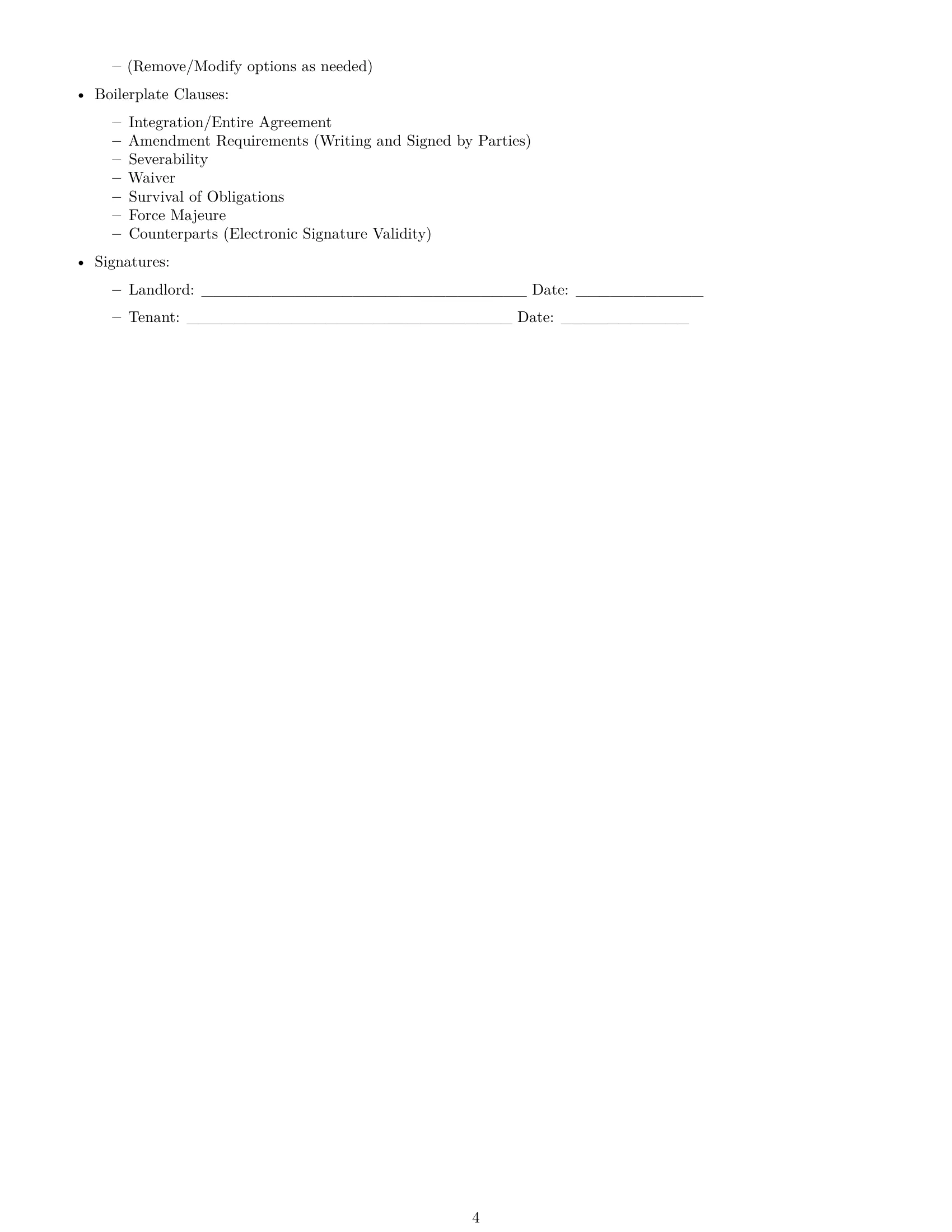 Preview page 4 of Free Maine commercial lease agreement template
